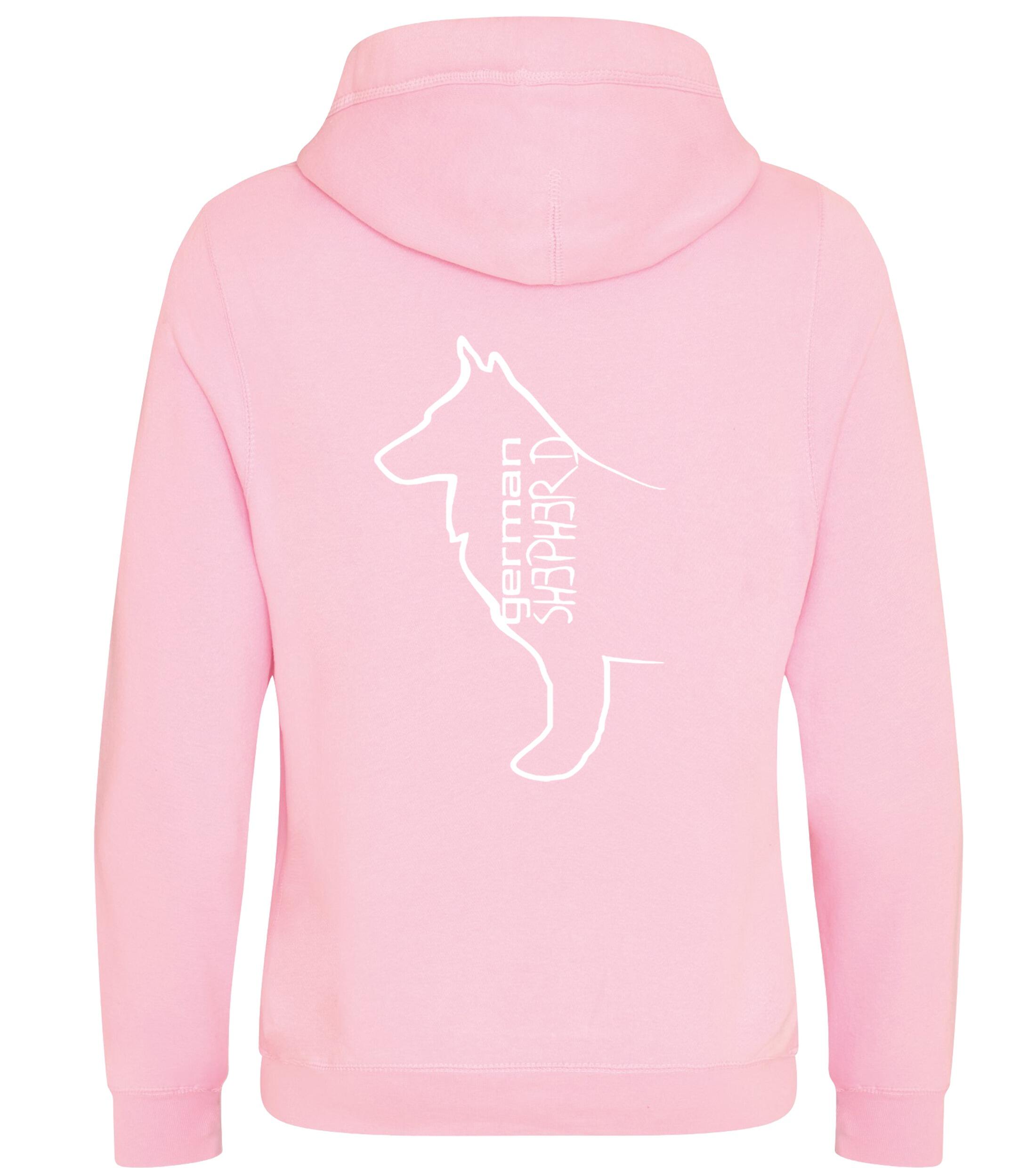 German Shepherd Outline Unisex Crossneck Pullover Hoodie – A Must-Have for German Shepherd Fans