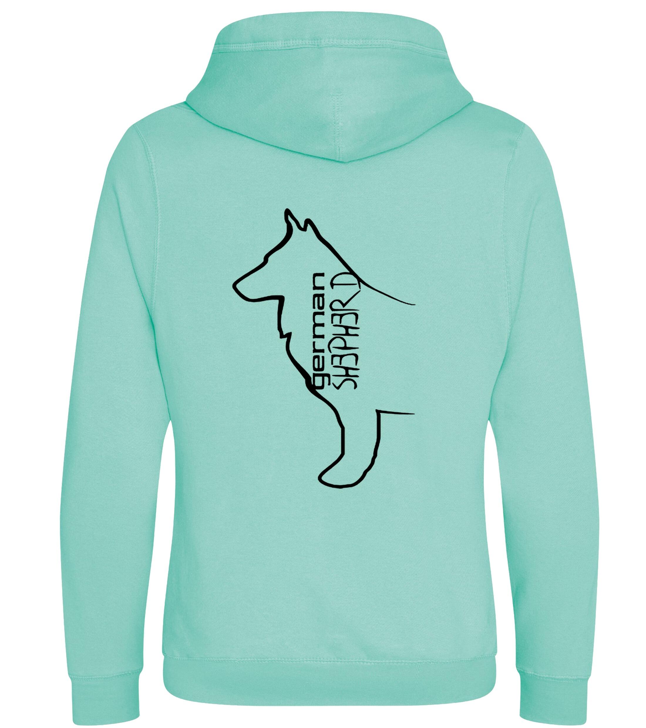 German Shepherd Outline Unisex Crossneck Pullover Hoodie – A Must-Have for German Shepherd Fans