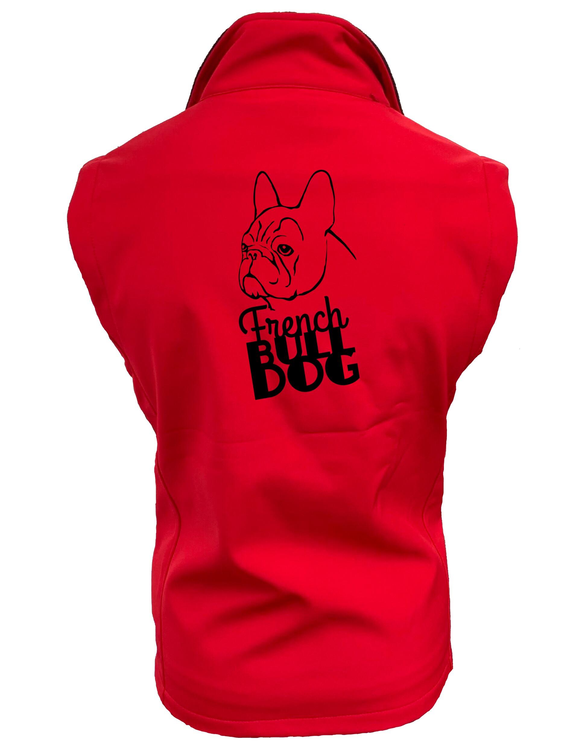 French Bulldog (Head) Design Unisex Softshell Gilet – Functional Style for French Bulldog Enthusiasts