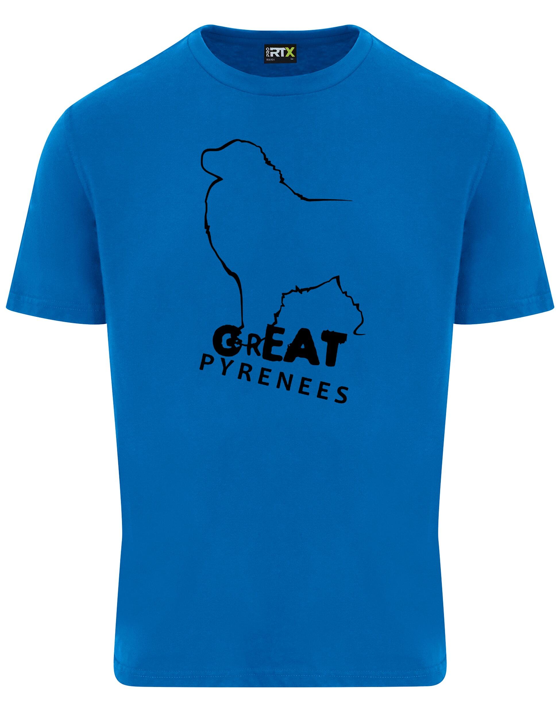Unisex Roundneck T-shirt featuring a detailed Great Pyrenees design, crafted from breathable cotton with a relaxed fit for everyday comfort.