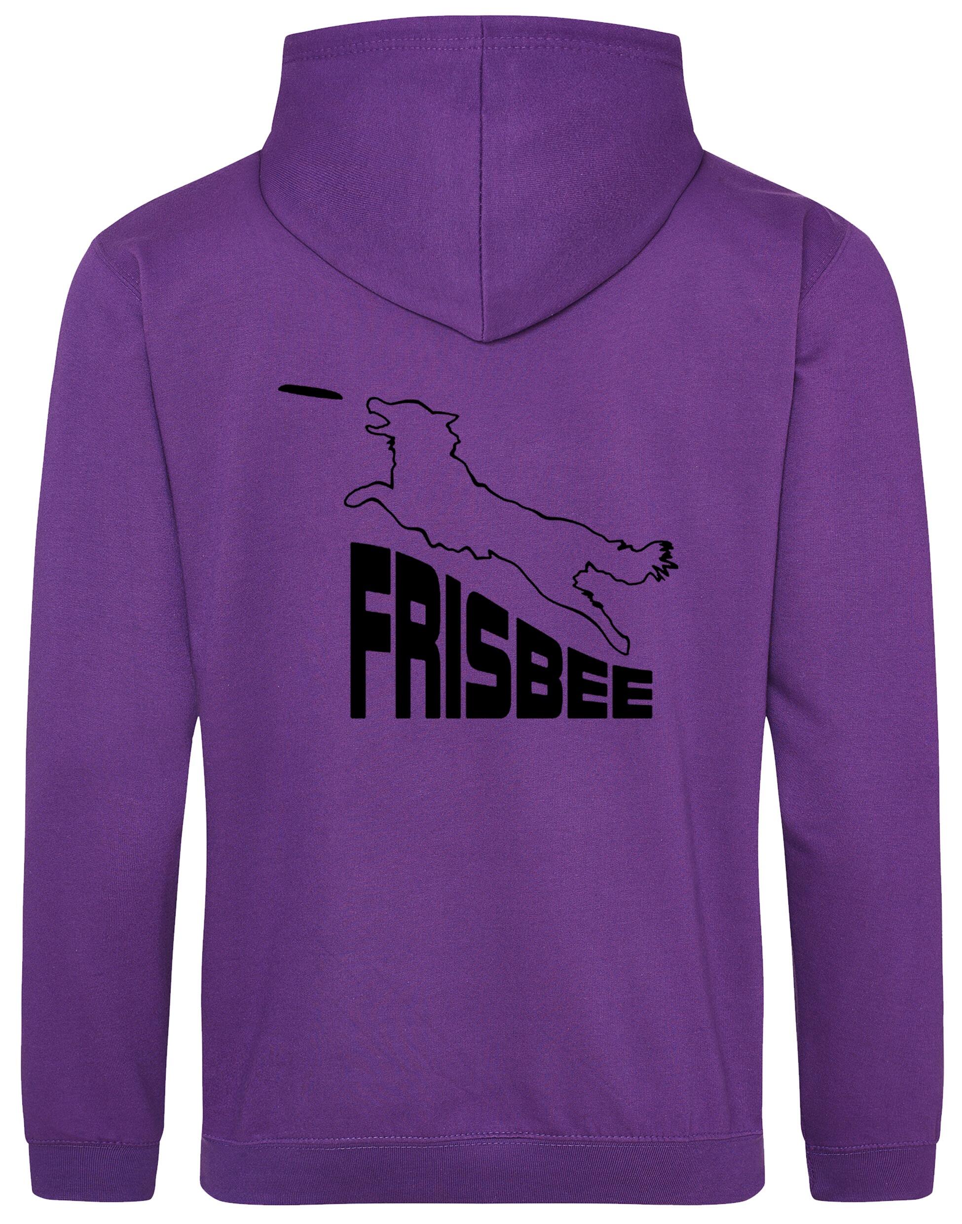 Frisbee Dog Sport Pullover Hoodie – Cozy hoodie with exclusive Frisbee-inspired artwork, brushed fleece interior, and personalization options, designed for Frisbee enthusiasts.