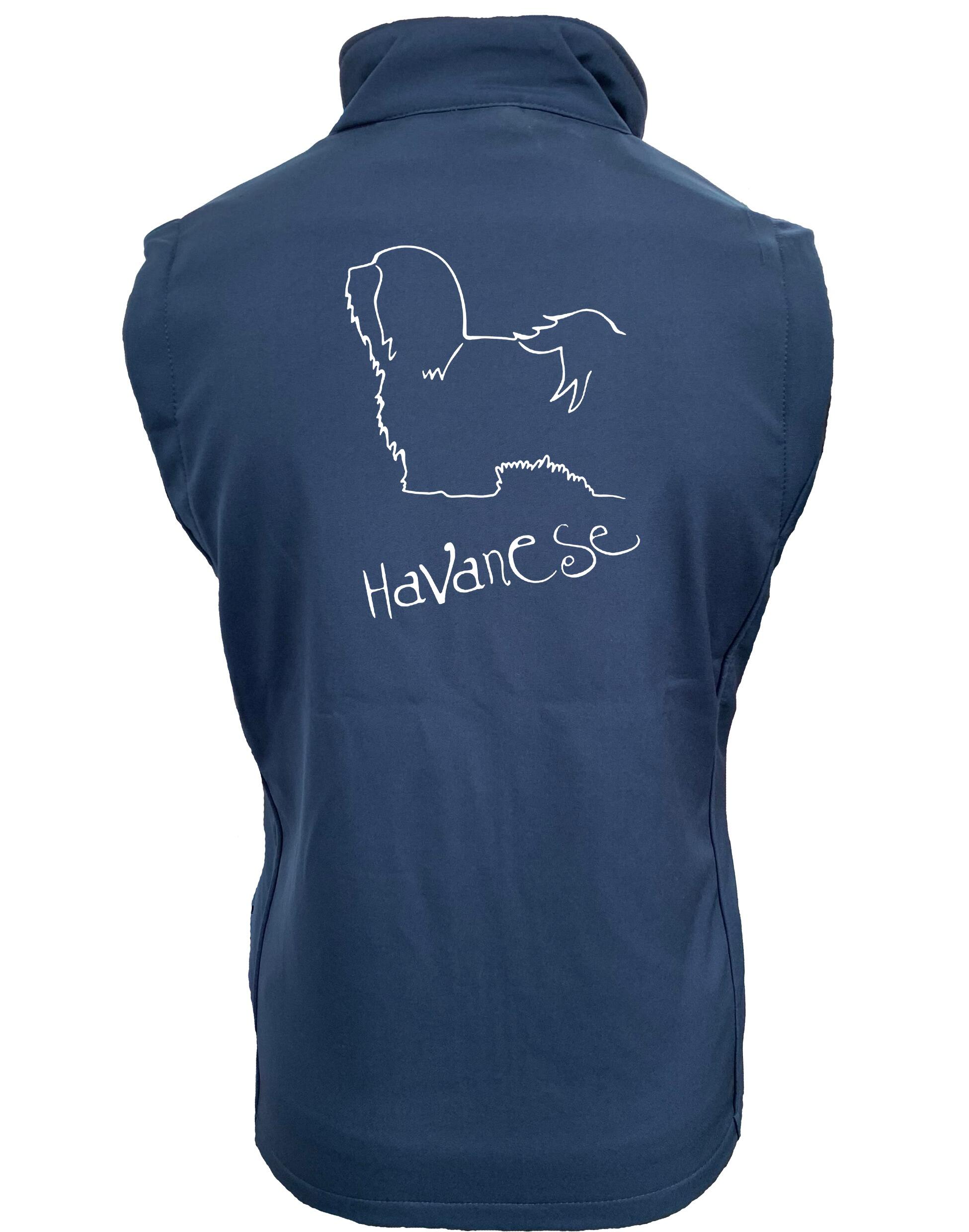 Havanese Women’s Softshell Gilet – Stylish and practical gilet with water-resistant fabric, exclusive Havanese design, and customization options.