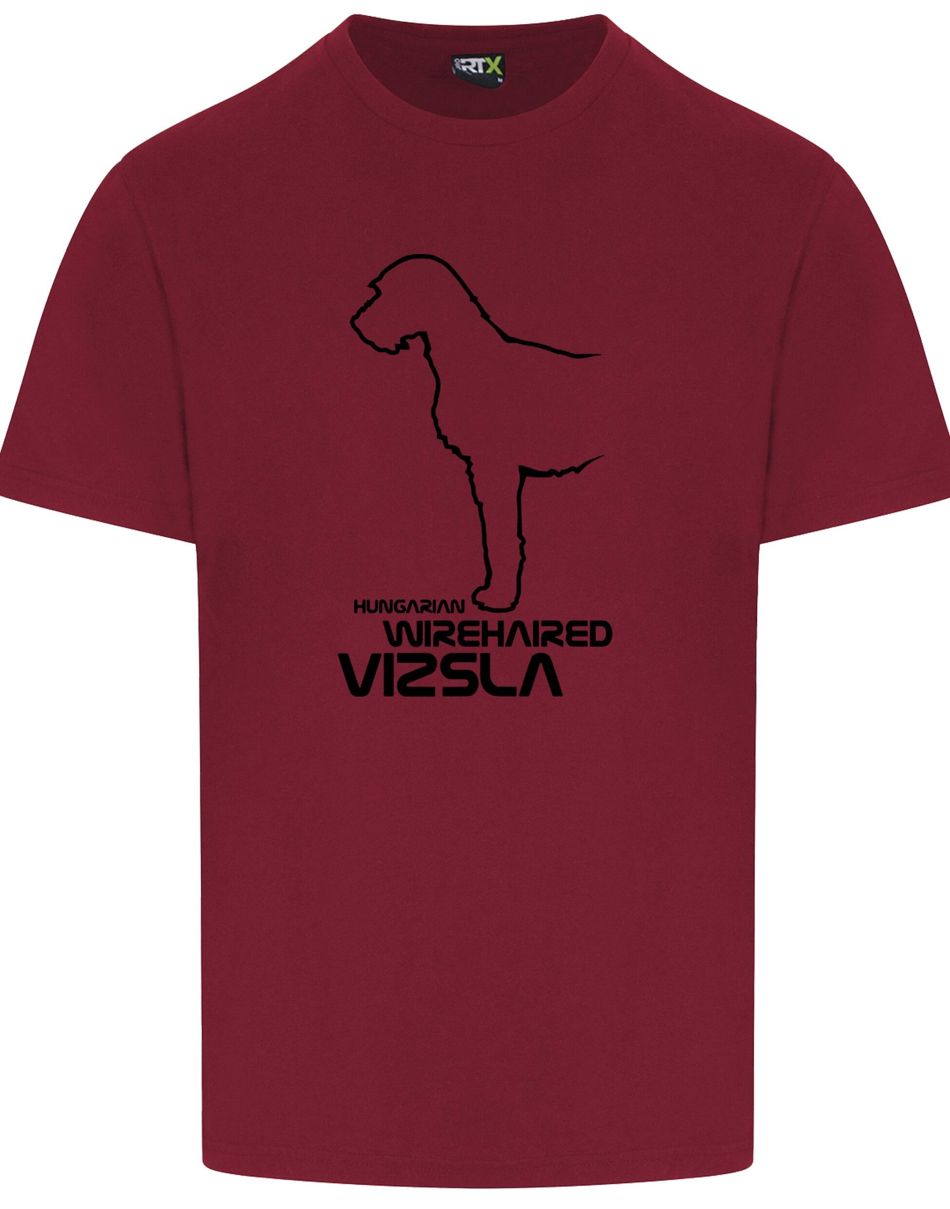 Hungarian Wirehaired Vizsla Unisex Roundneck T-shirt featuring exclusive breed design and premium cotton fabric for comfort.
