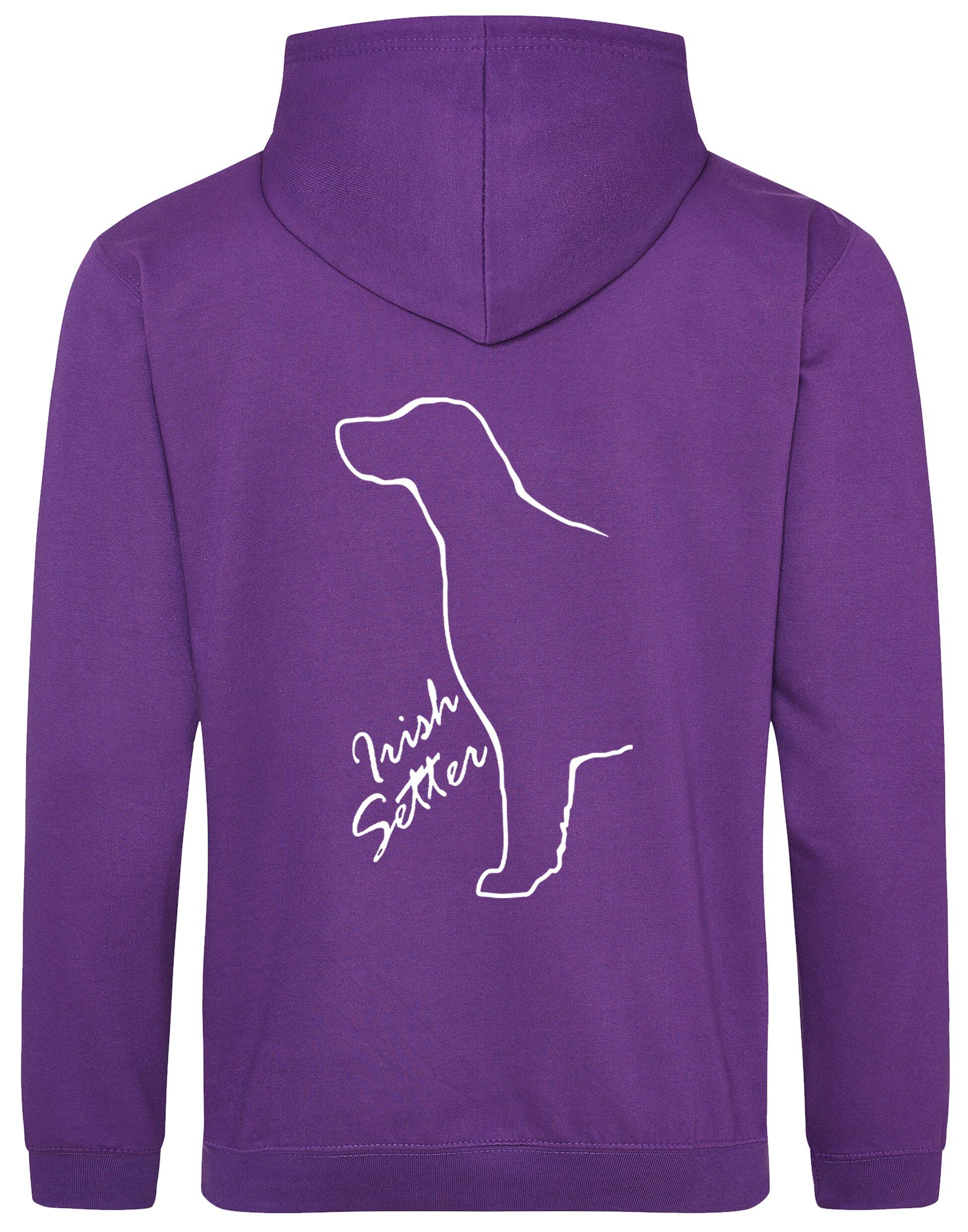 Irish Setter Design Pullover Hoodie featuring exclusive breed artwork, heavy-blend fabric, and a cozy brushed fleece interior for warmth and style.