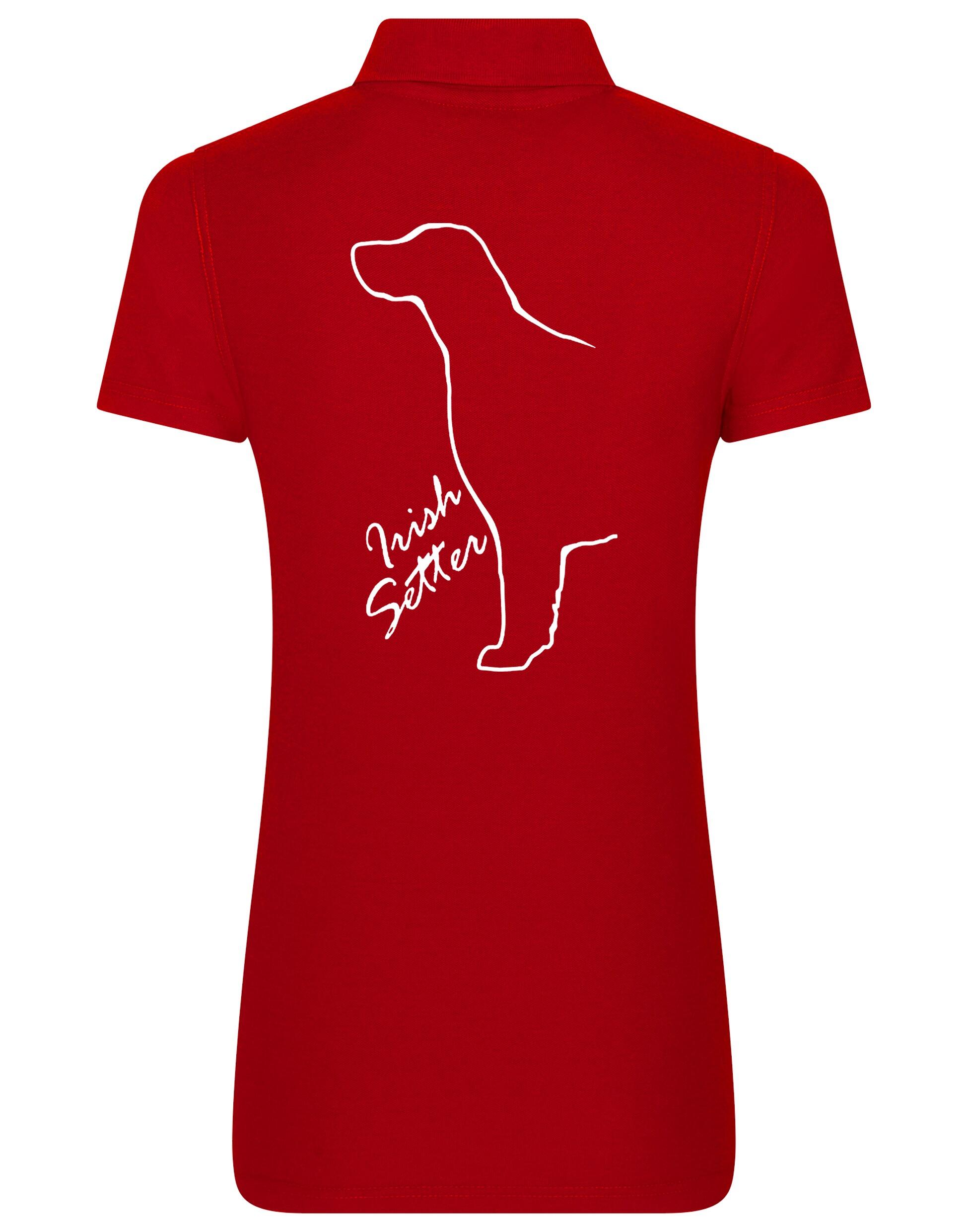 Irish Setter Women's Cotton Polo featuring exclusive breed design, crafted from soft and breathable cotton for all-day comfort.