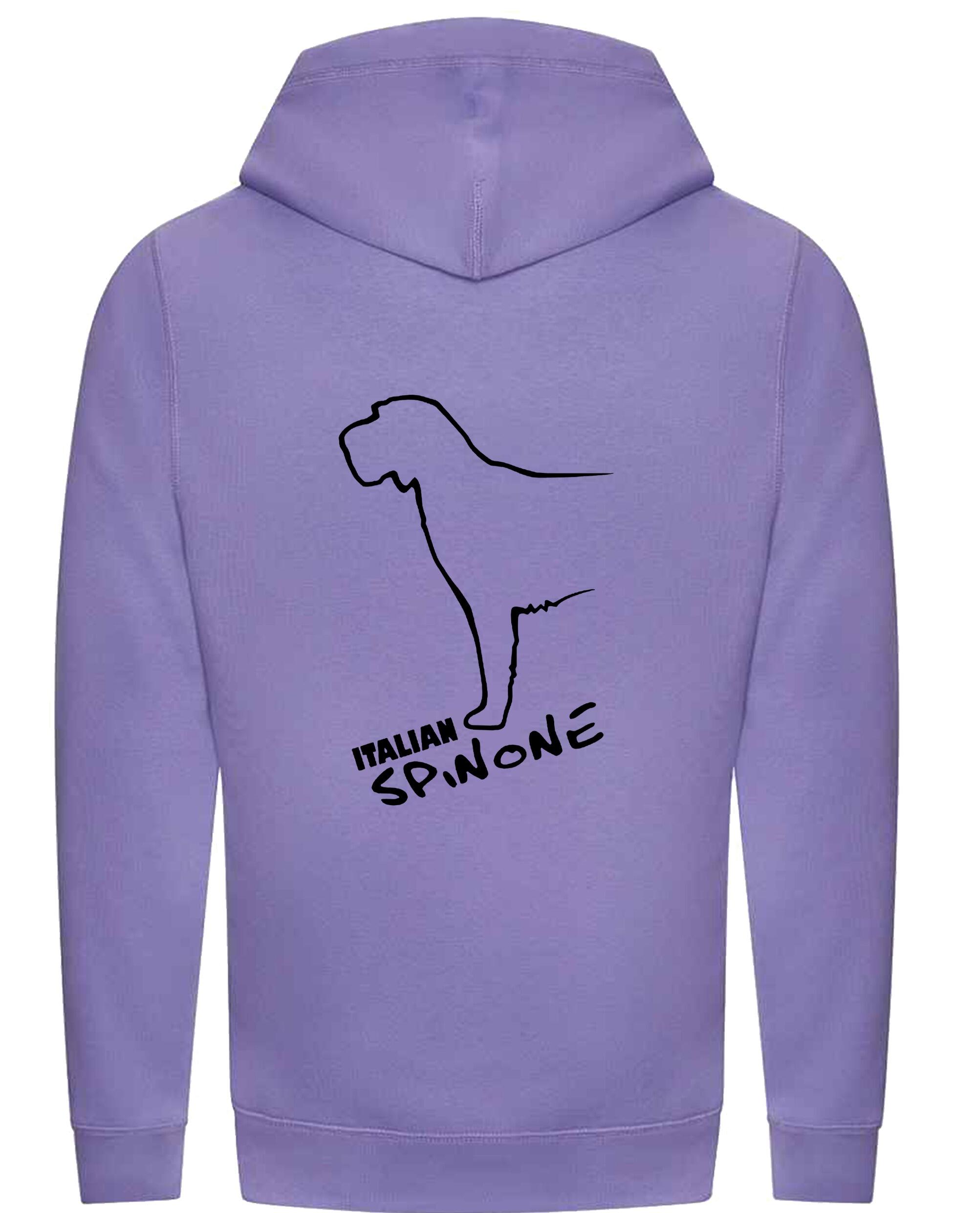 Italian Spinone crossneck pullover hoodie featuring exclusive breed artwork, cozy brushed fleece interior, and modern design details for comfort and style.