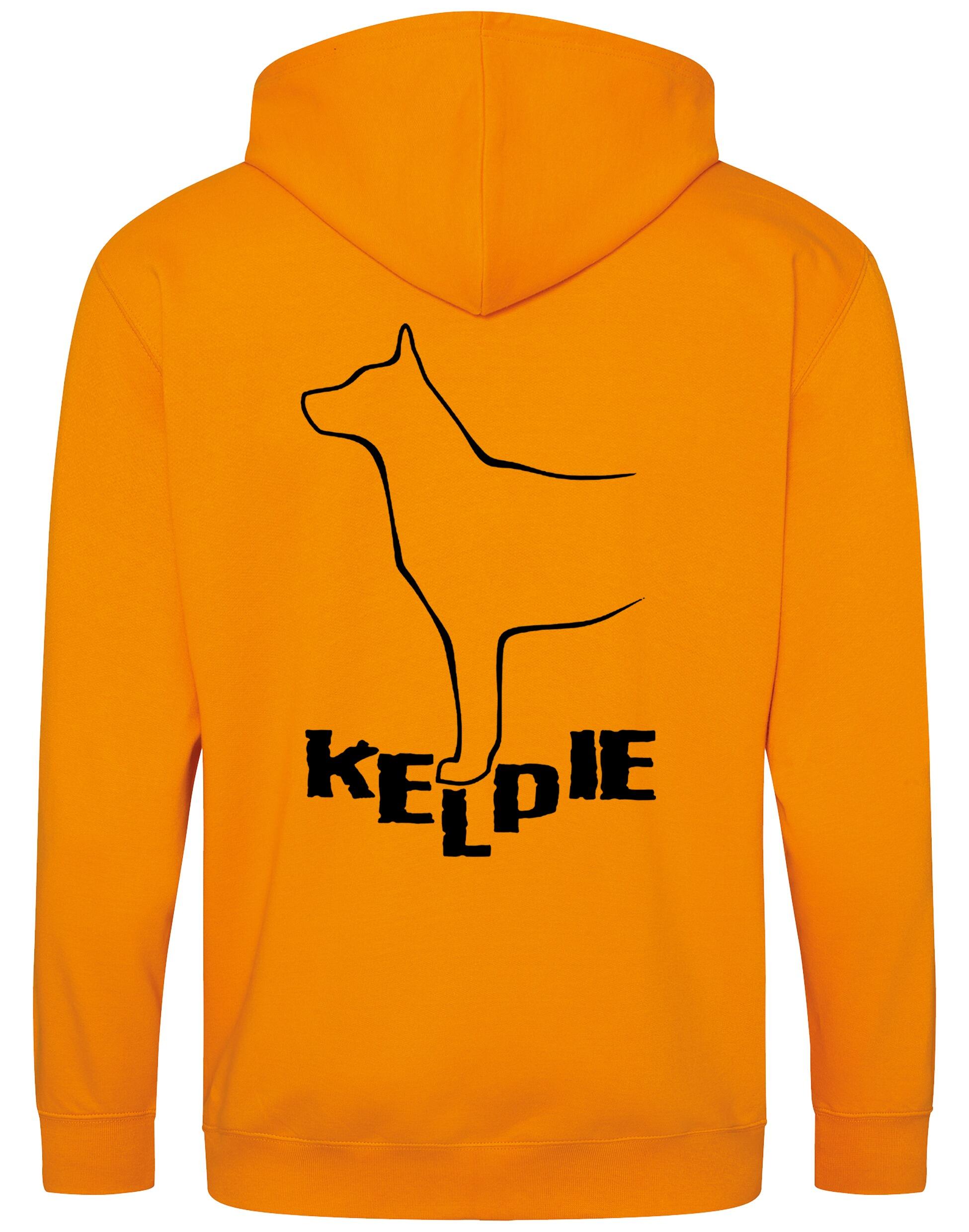 Kelpi Zipped Hoodie with exclusive breed-inspired artwork, soft fleece fabric, and practical features for everyday comfort and style.