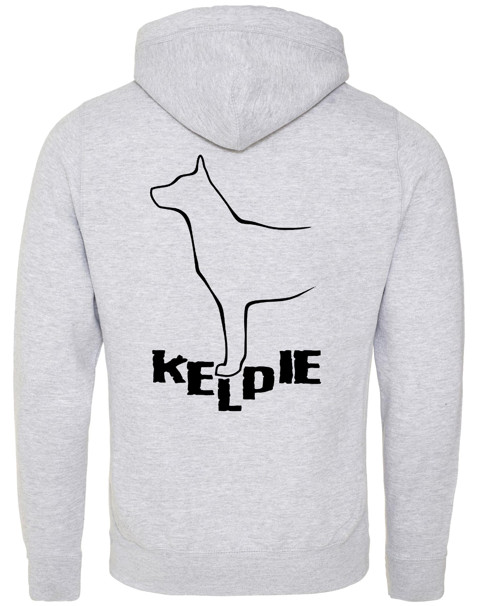 Kelpi Crossneck Pullover Hoodie with exclusive breed-inspired artwork, modern design, and cozy brushed fleece fabric for comfort and style.