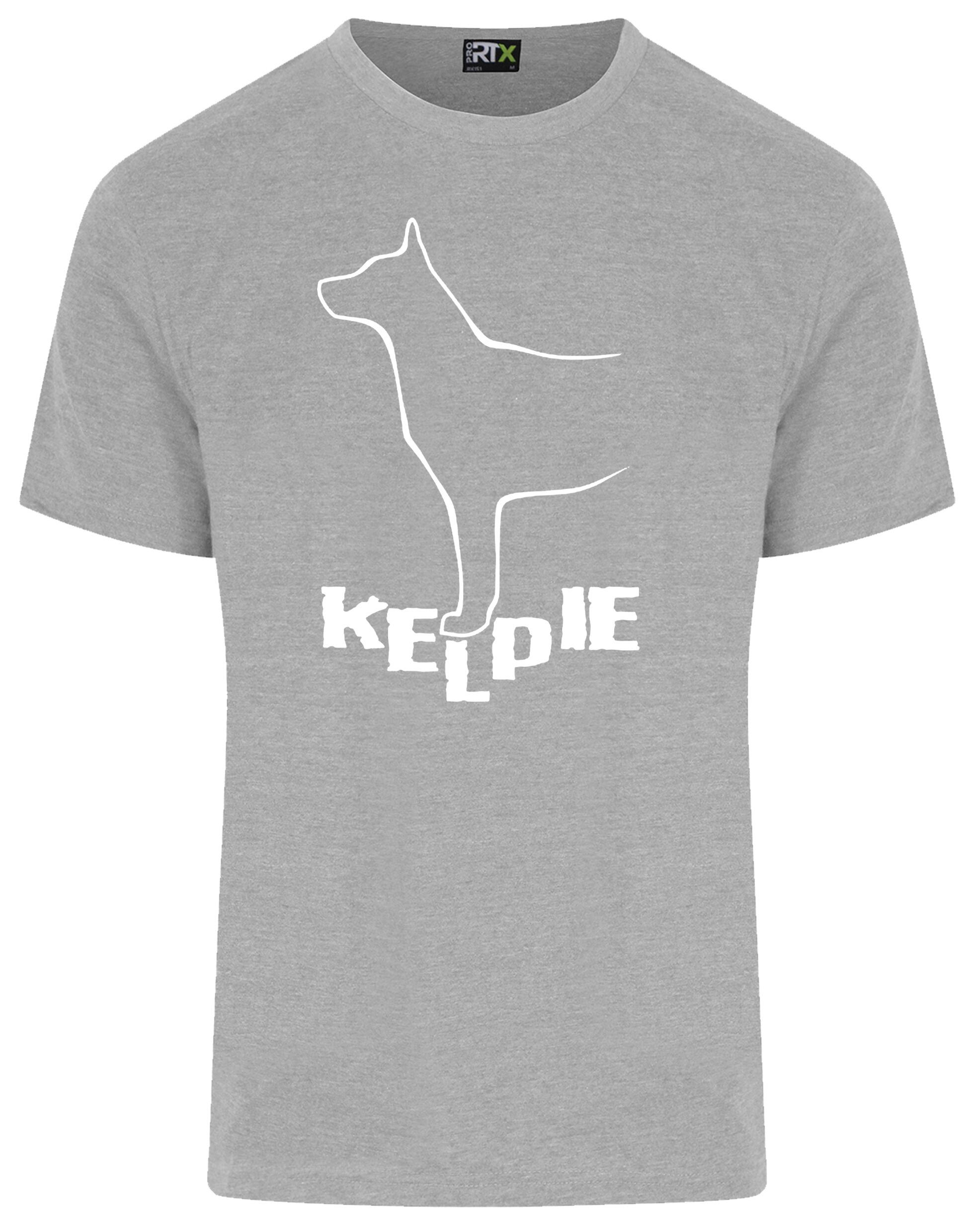 Kelpi Unisex Roundneck T-shirt featuring exclusive breed-inspired artwork, premium cotton fabric, and a relaxed fit for all-day comfort and versatile style.