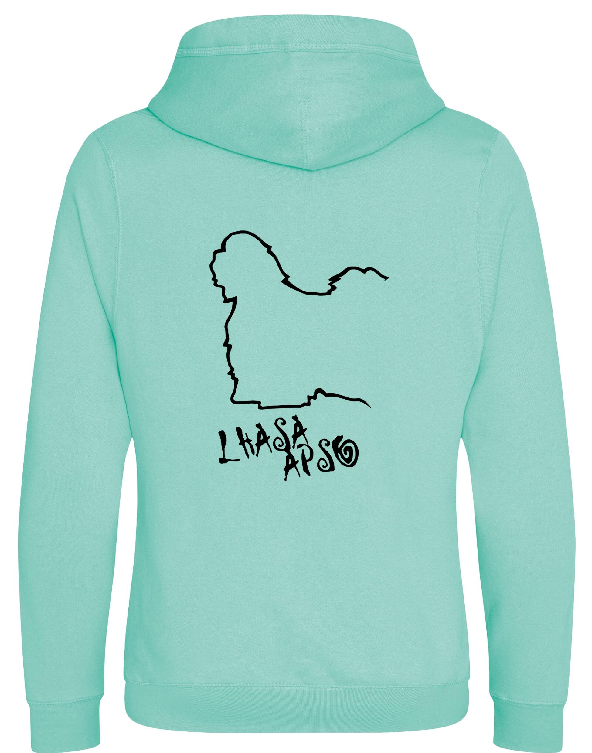 Lhasa Apso Unisex Crossneck Pullover Hoodie with stylish breed design and cosy fleece lining.