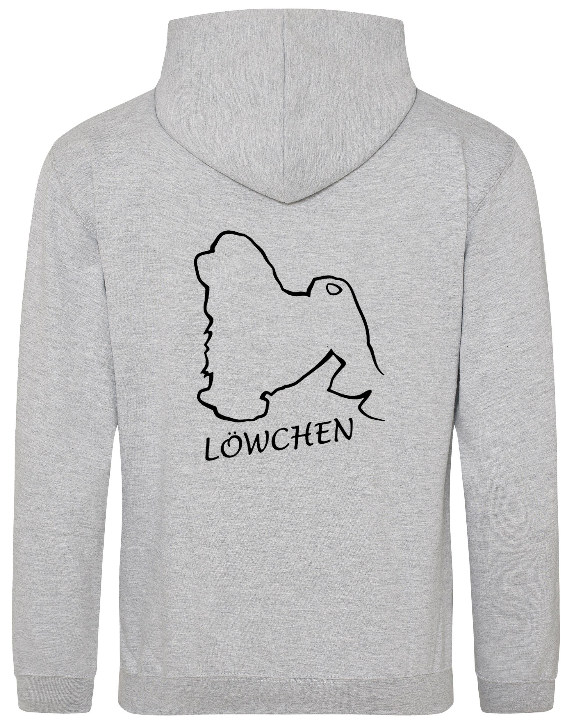 Lowchen Design Pullover Hoodie with fleece lining and exclusive breed artwork.