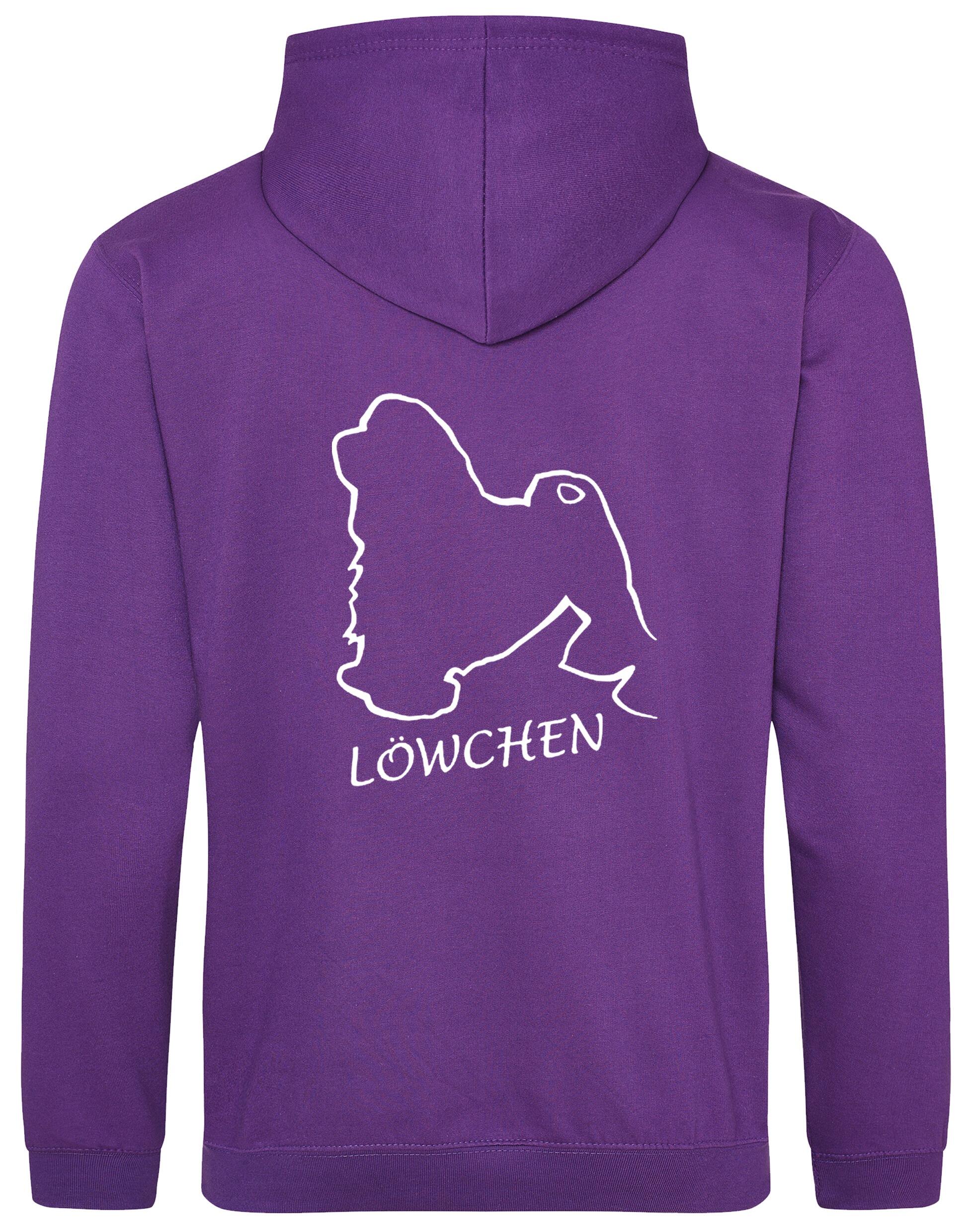 Lowchen Design Pullover Hoodie with fleece lining and exclusive breed artwork.