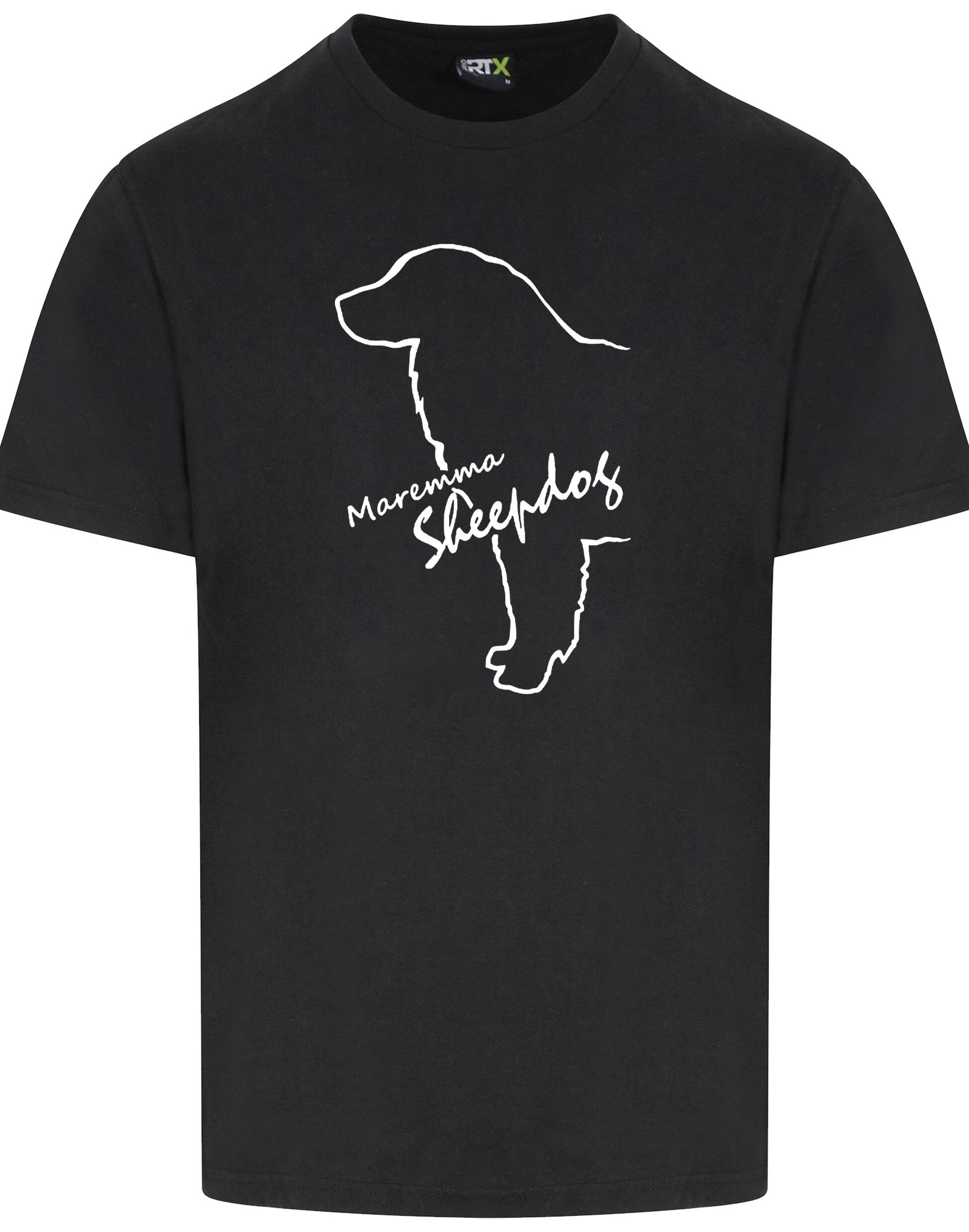 Maremma Sheepdog Unisex Roundneck T-shirt with exclusive breed design, soft cotton fabric, and a relaxed fit.