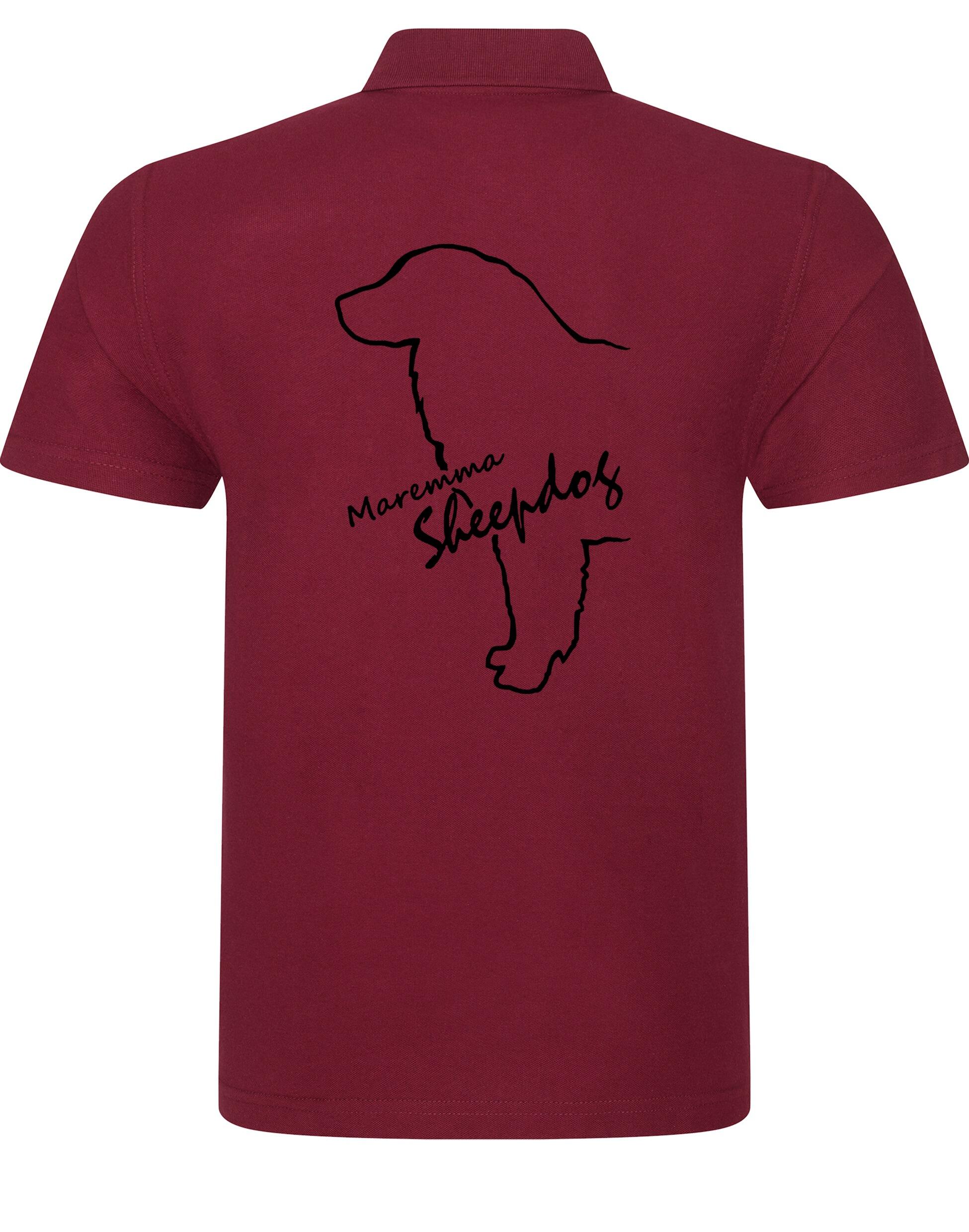 Maremma Sheepdog Unisex Cotton Polo with exclusive breed design, soft cotton fabric, and relaxed fit for all-day comfort.