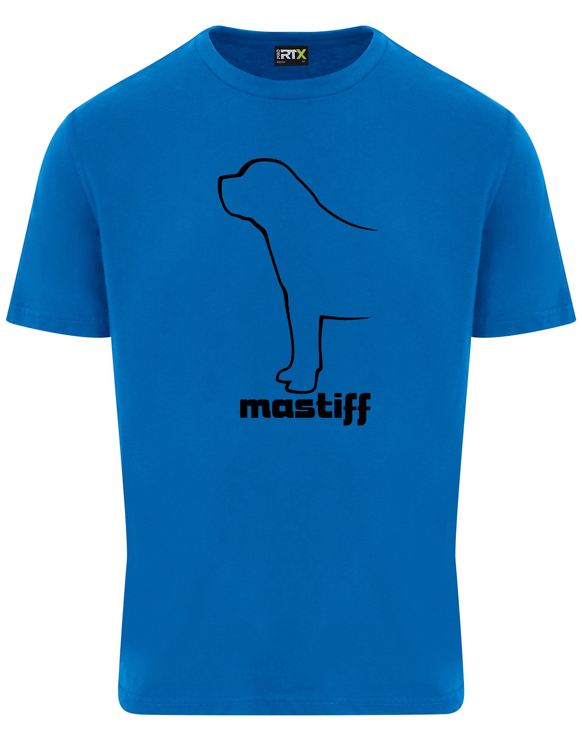 Mastiff Roundneck T-shirt featuring exclusive breed artwork, made from premium cotton for comfort and style.