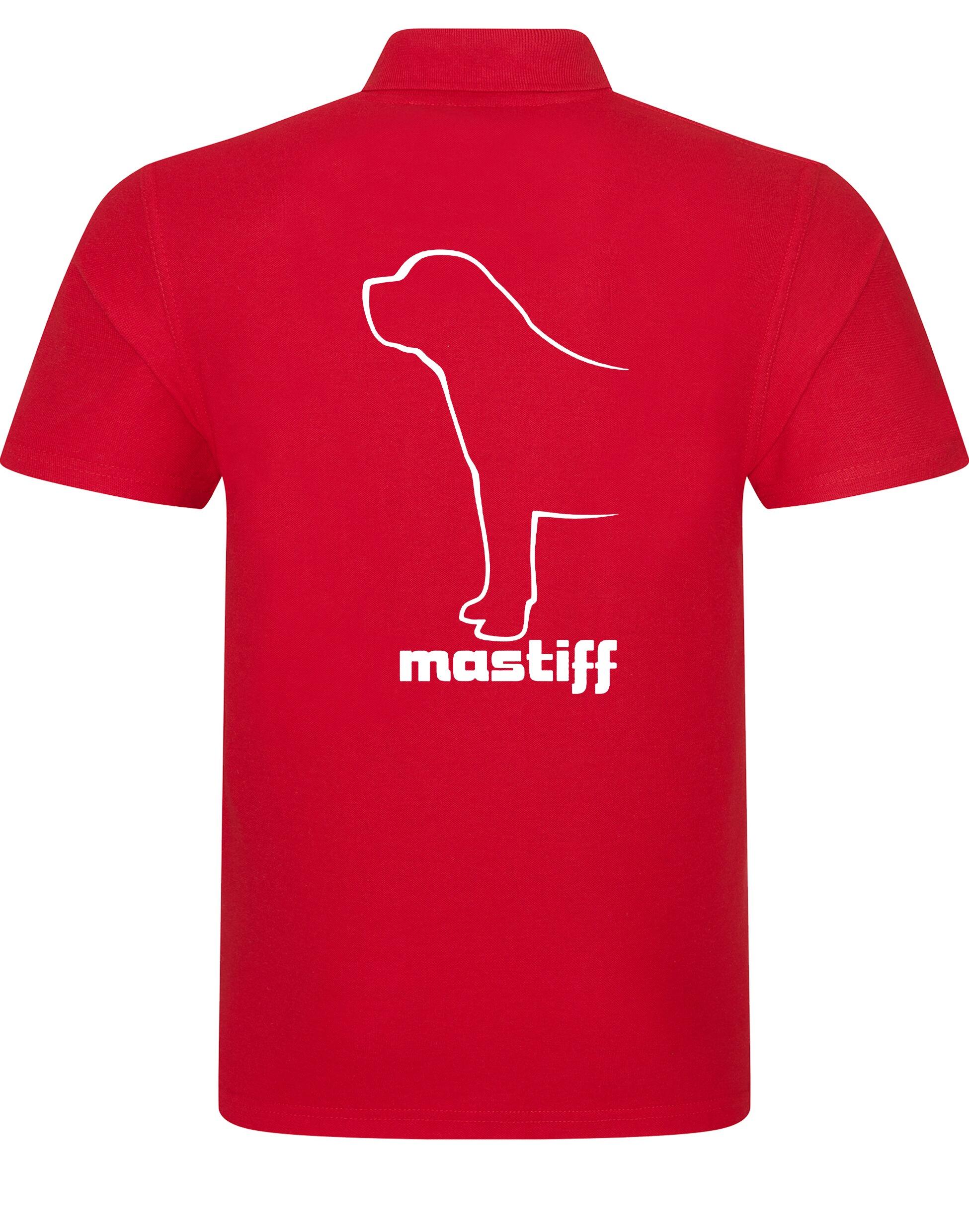 Mastiff Unisex Cotton Polo featuring exclusive breed artwork, crafted from lightweight breathable cotton for comfort and style.