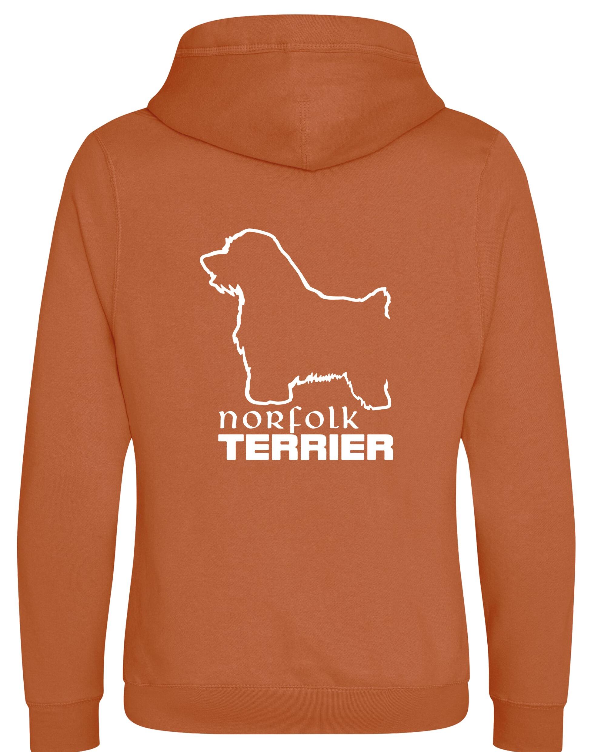 Norfolk Terrier Crossneck Pullover Hoodie featuring exclusive breed artwork, heavy-blend fleece, stylish crossneck design, kangaroo pocket, and ribbed cuffs. Perfect for Norfolk Terrier lovers seeking warmth, comfort, and modern style.