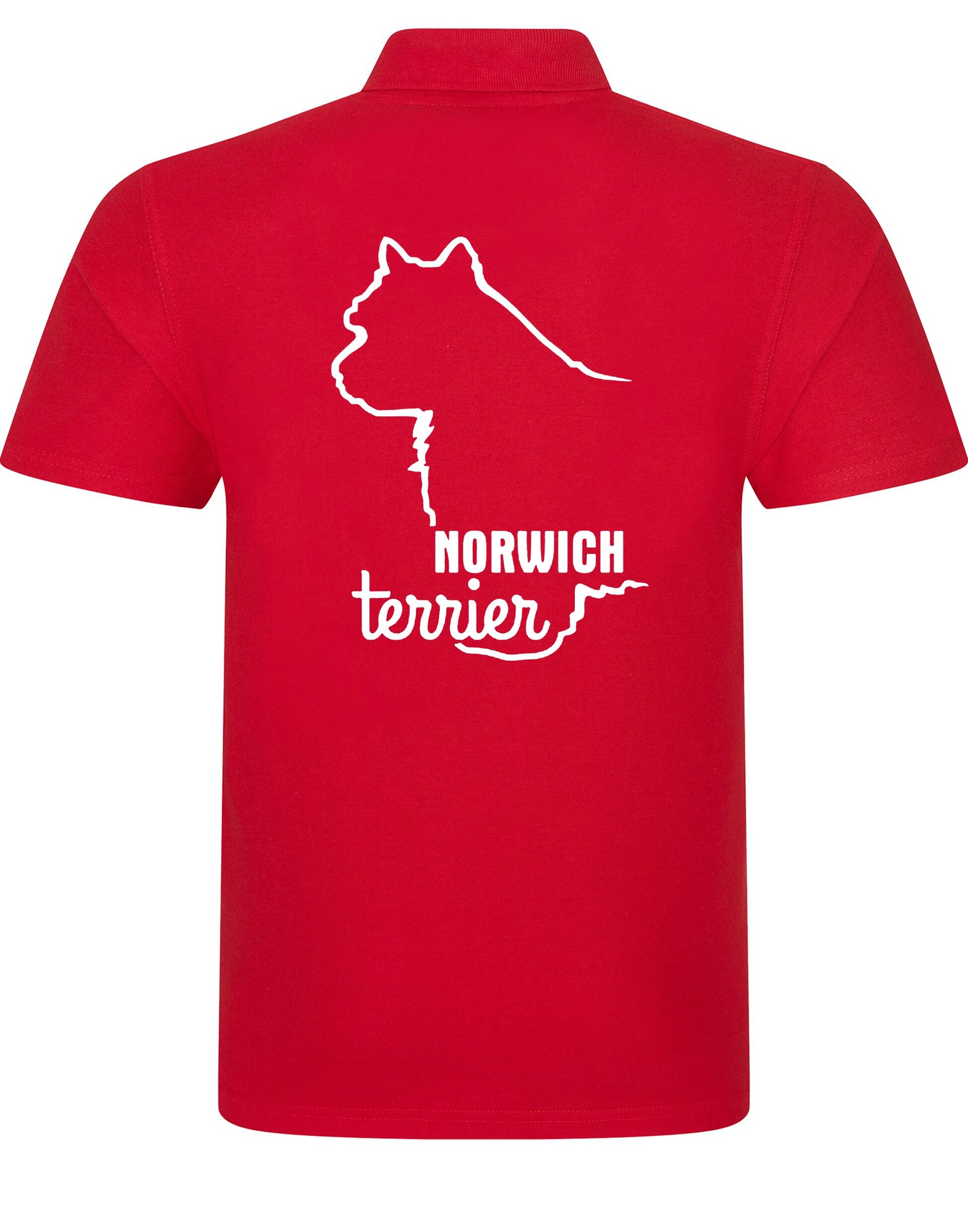 Norwich Terrier Unisex Cotton Polo featuring exclusive breed artwork, soft cotton fabric, and a relaxed fit. Designed for style, comfort, and Norwich Terrier lovers—ideal for dog shows, casual outings, and everyday wear.