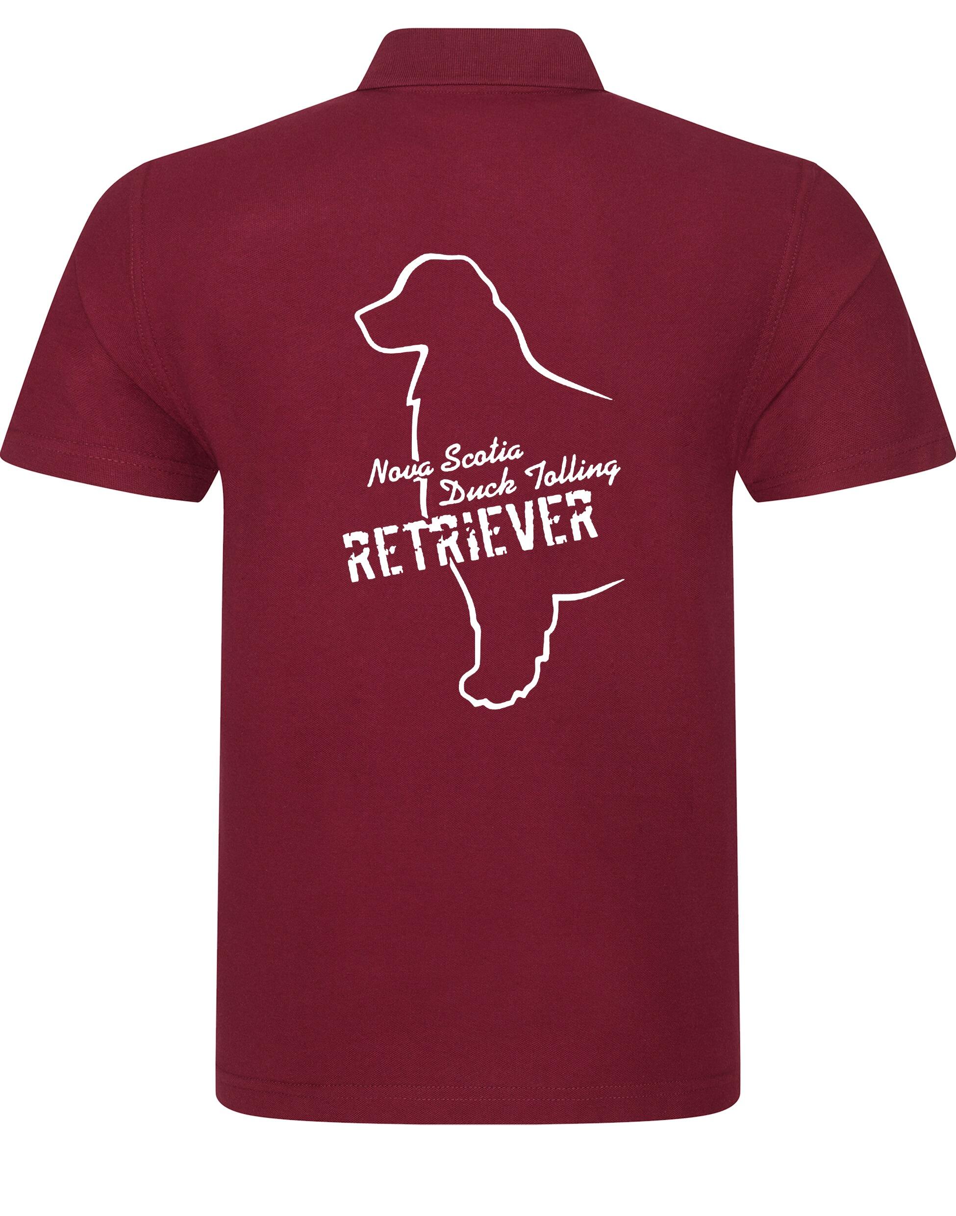 Nova Scotia Duck Tolling Retriever Unisex Cotton Polo – breathable fabric, relaxed fit, and exclusive breed artwork featuring the Toller. Ideal for casual wear, dog shows, and outdoor adventures.