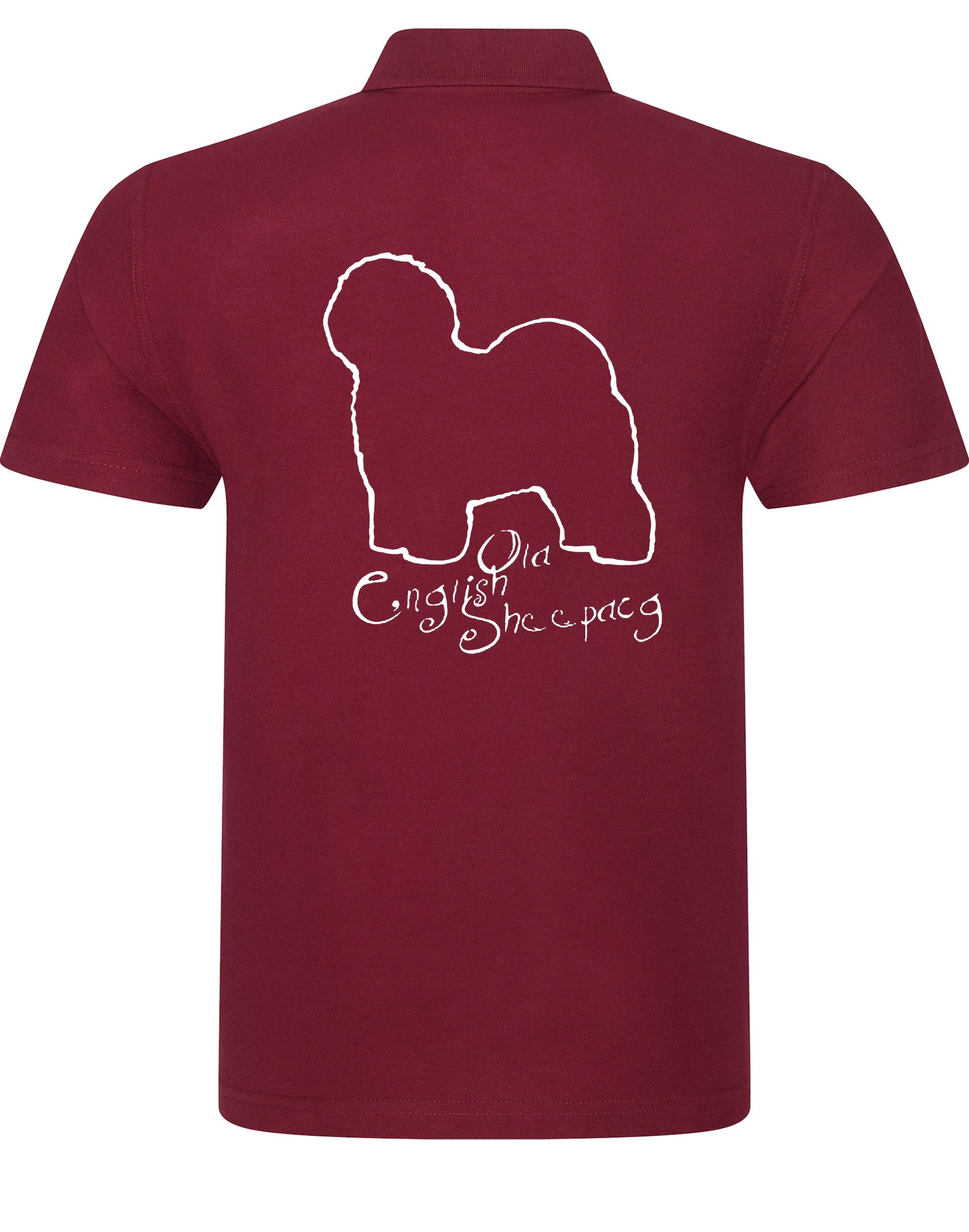 Old English Sheepdog Unisex Cotton Polo – lightweight, breathable cotton, relaxed fit, and exclusive breed artwork. A comfortable and stylish choice for dog lovers.