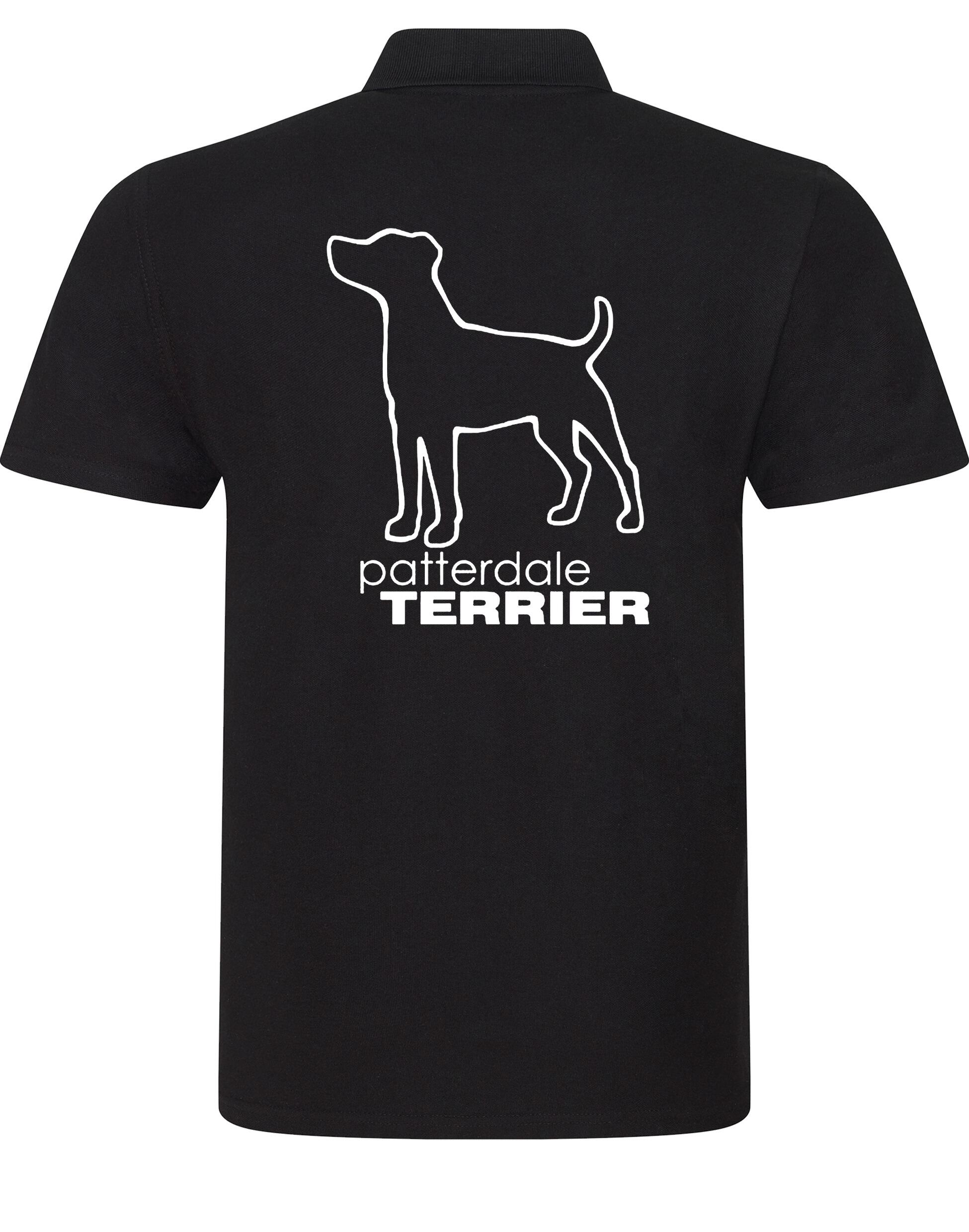 Patterdale Terrier Unisex Cotton Polo – lightweight, breathable cotton polo featuring exclusive Patterdale Terrier artwork on the back, a classic polo collar, and a relaxed unisex fit for comfort and style.
