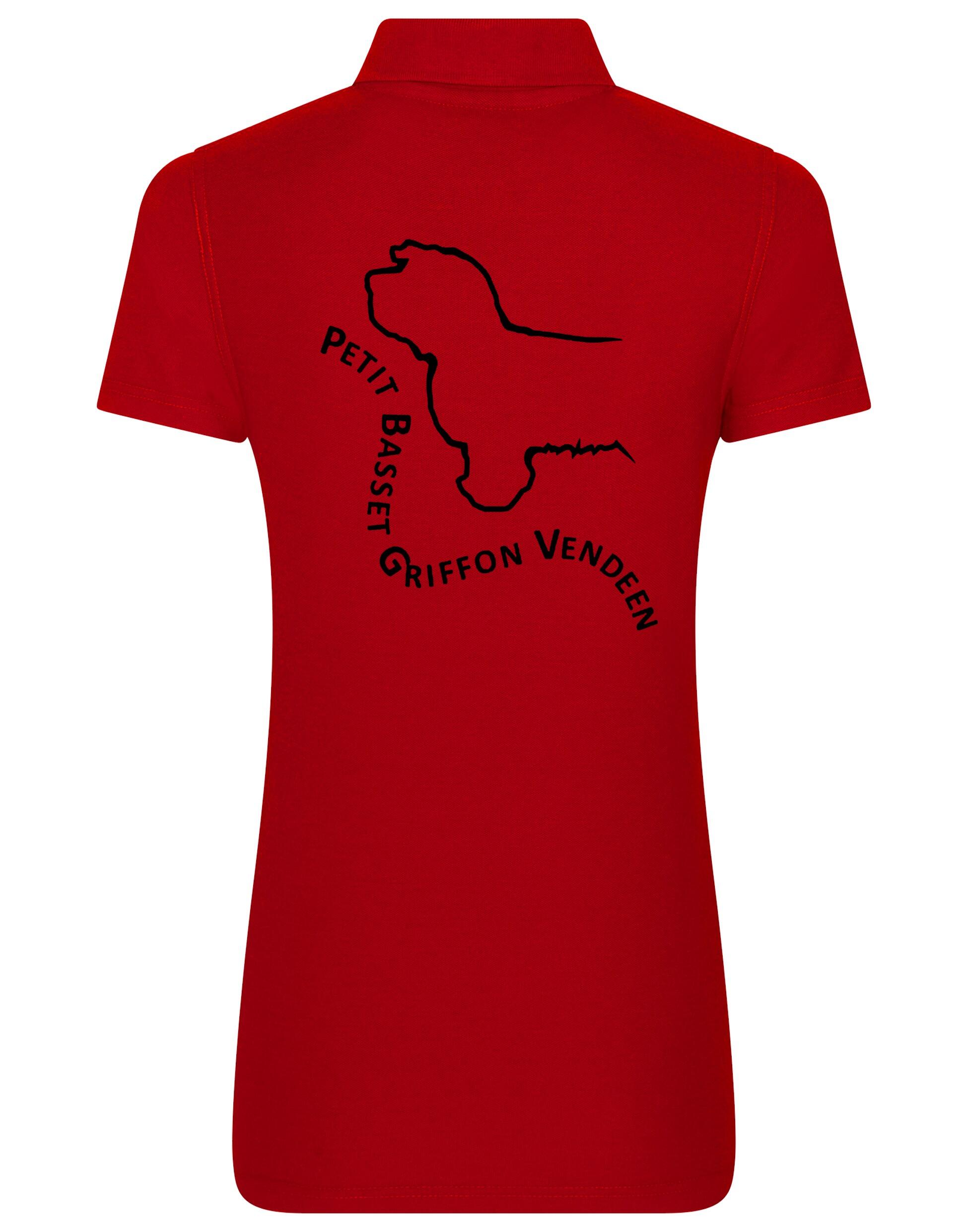 Petit Basset Griffon Vendéen Women’s Cotton Polo – premium-quality cotton polo featuring exclusive PBGV artwork, lightweight breathable fabric, structured collar, and feminine fit for versatile style and everyday comfort.