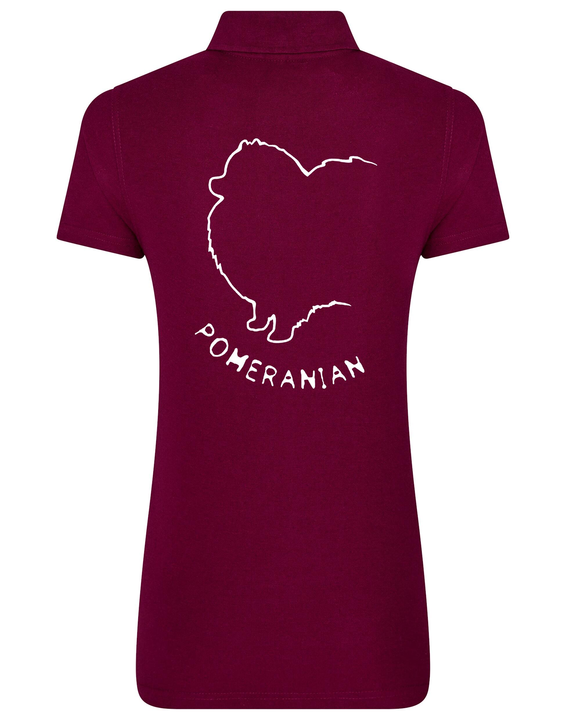 Pomeranian Women’s Cotton Polo featuring exclusive breed artwork, a tailored feminine fit, and breathable fabric for all-day comfort.