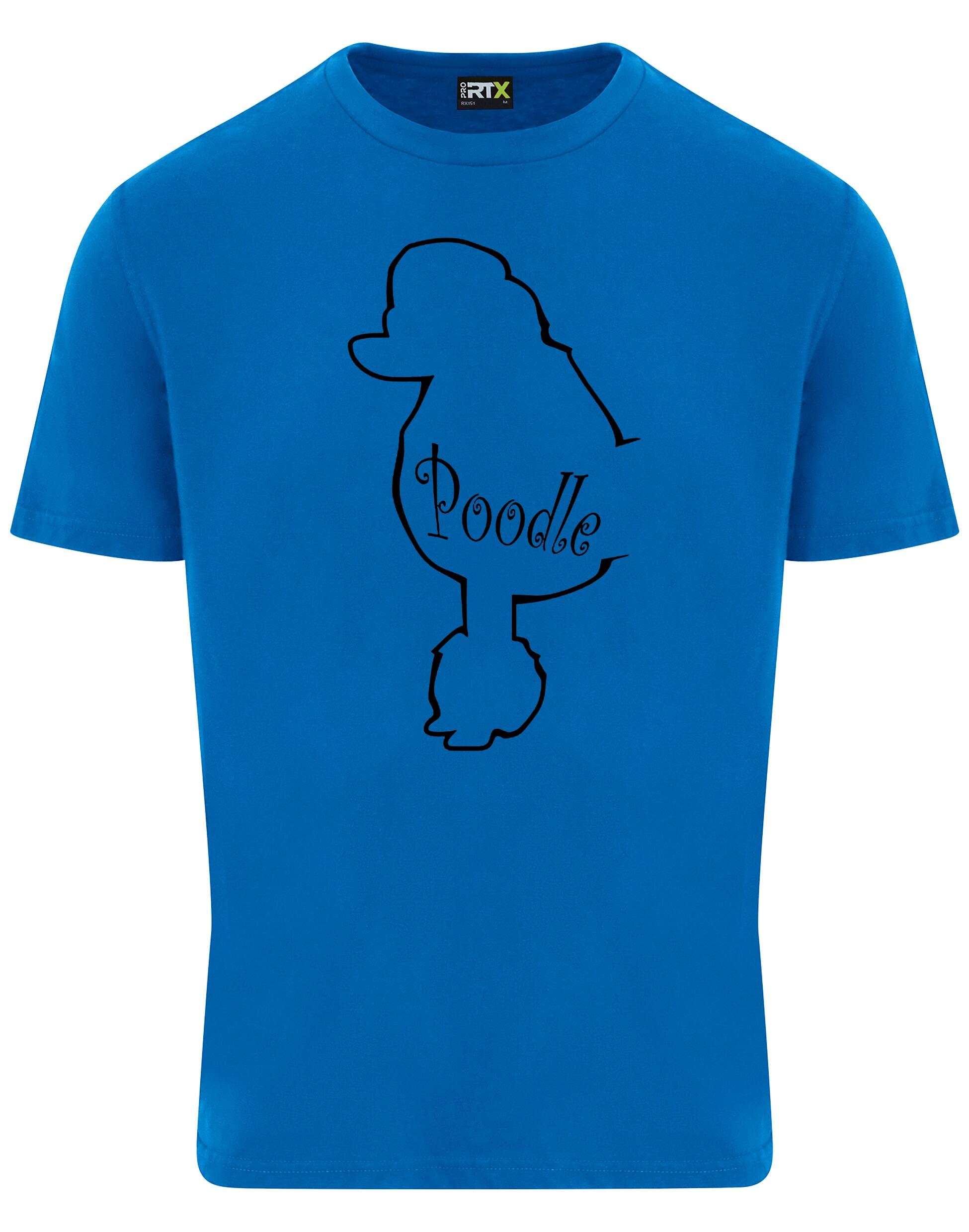 Unisex Poodle Roundneck T-shirt featuring exclusive breed-inspired artwork and premium breathable cotton for superior comfort and style.