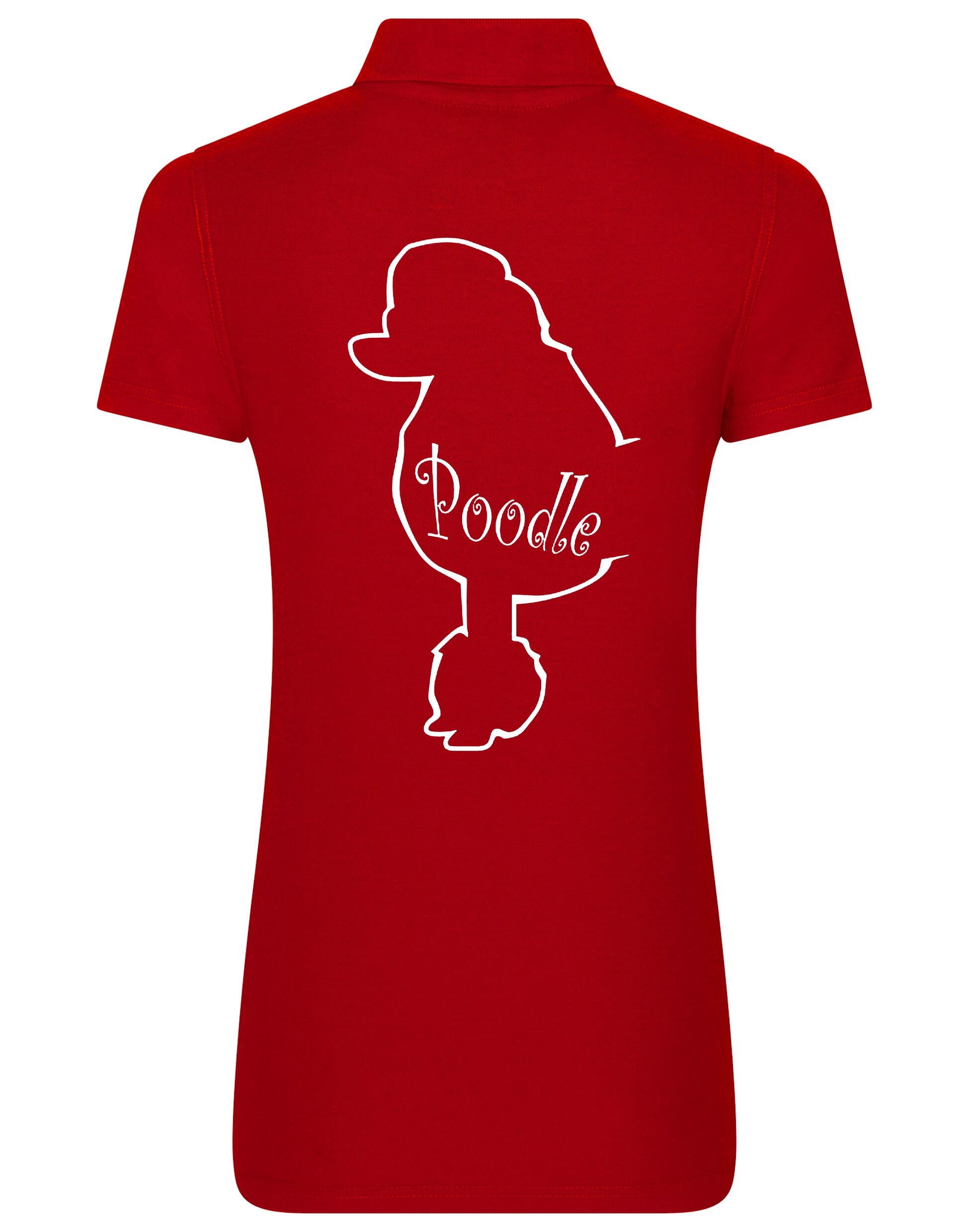 Women's Poodle Cotton Polo featuring an exclusive Poodle design on the back, crafted from premium breathable cotton for refined style and lasting comfort.