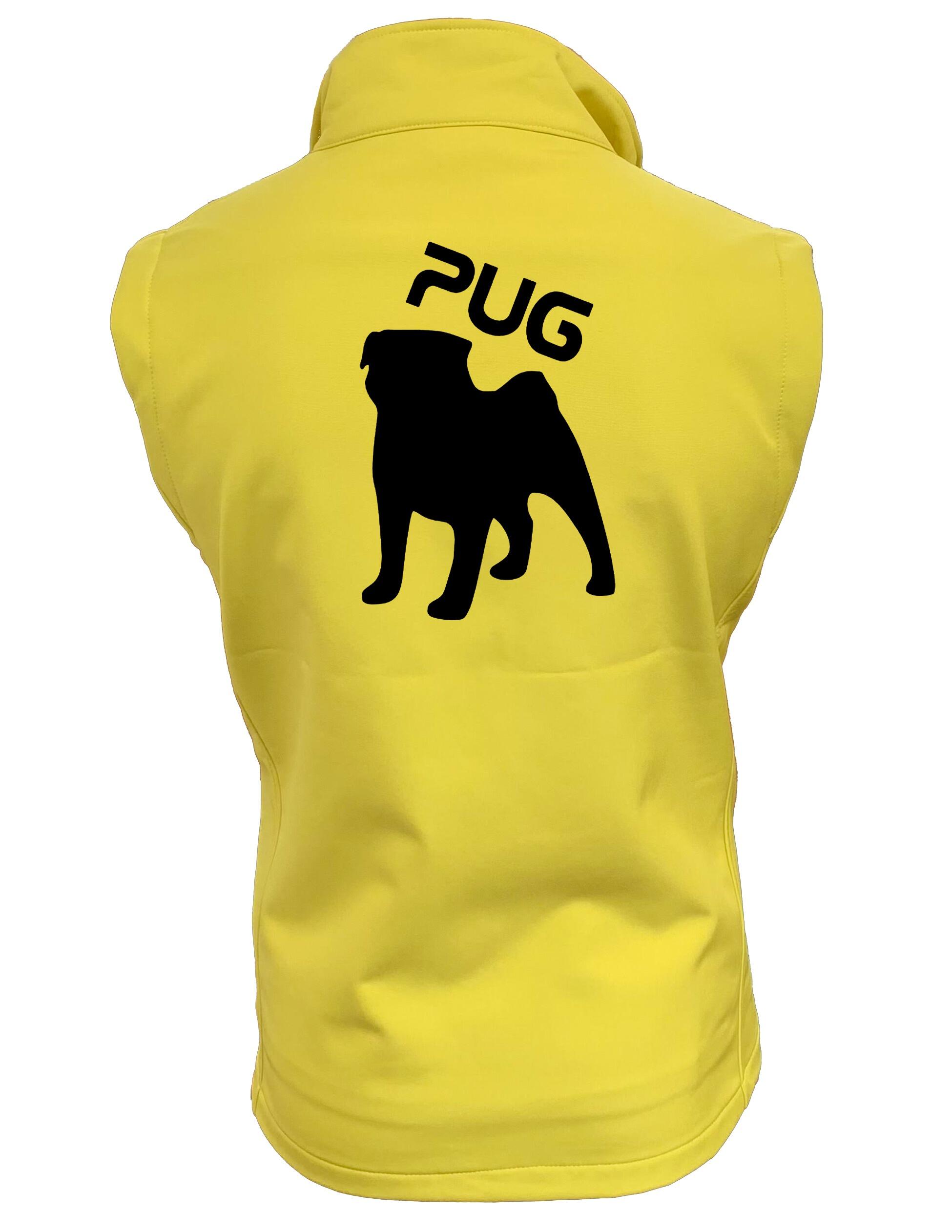 Unisex Pug (Silhouette) Softshell Jacket featuring exclusive silhouette artwork, crafted from premium water-resistant fabric with a cozy fleece lining, designed for stylish outdoor comfort.