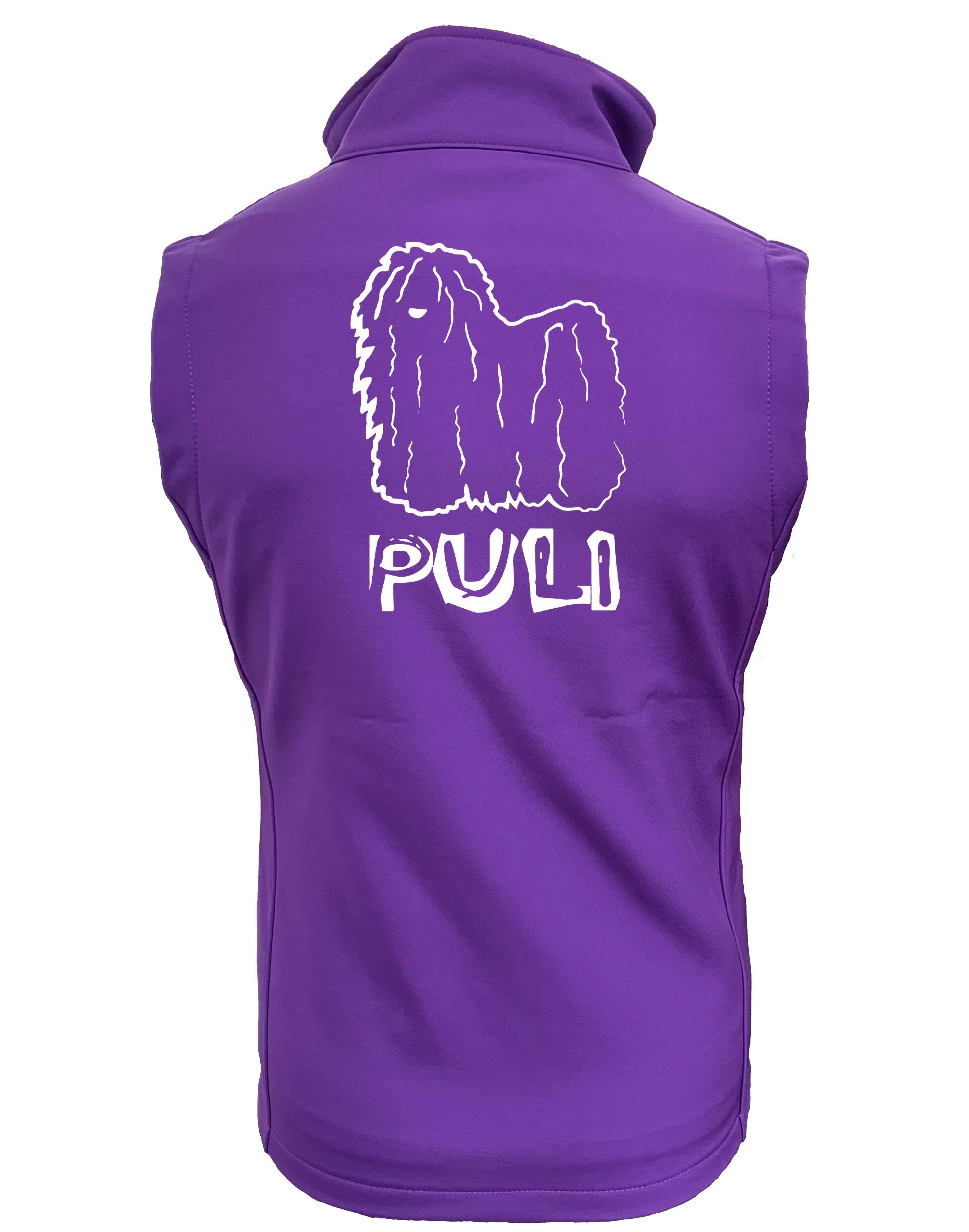 Unisex Puli (Hungarian) Softshell Jacket featuring exclusive breed artwork, crafted from premium water-resistant fabric with a cozy fleece lining, designed for stylish outdoor wear.