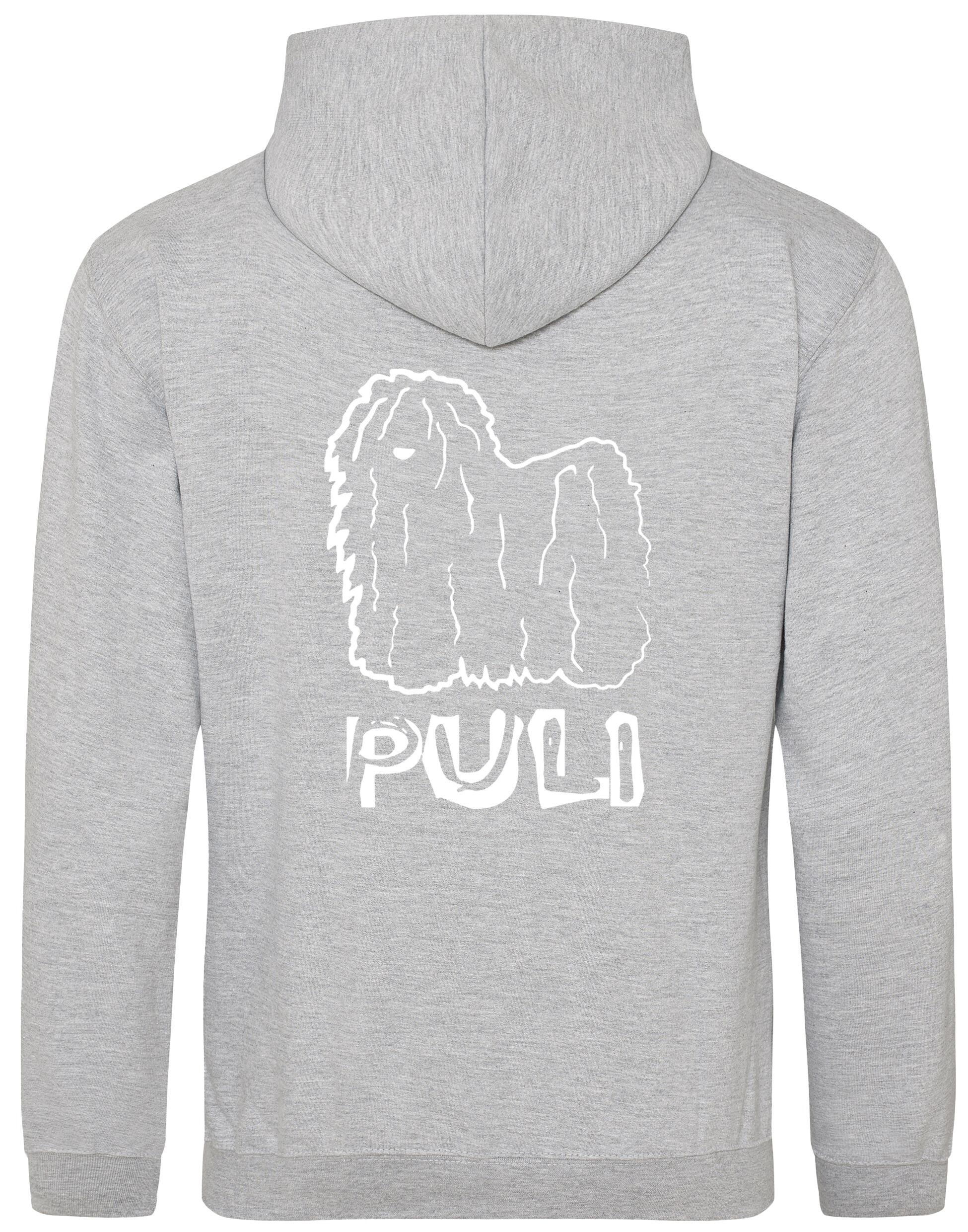 Unisex Puli (Hungarian) Design Pullover Hoodie featuring exclusive artwork with personalization options, crafted from premium heavy-blend fabric with a cozy brushed fleece interior, ribbed cuffs, and a double-fabric hood for stylish, lasting comfort.