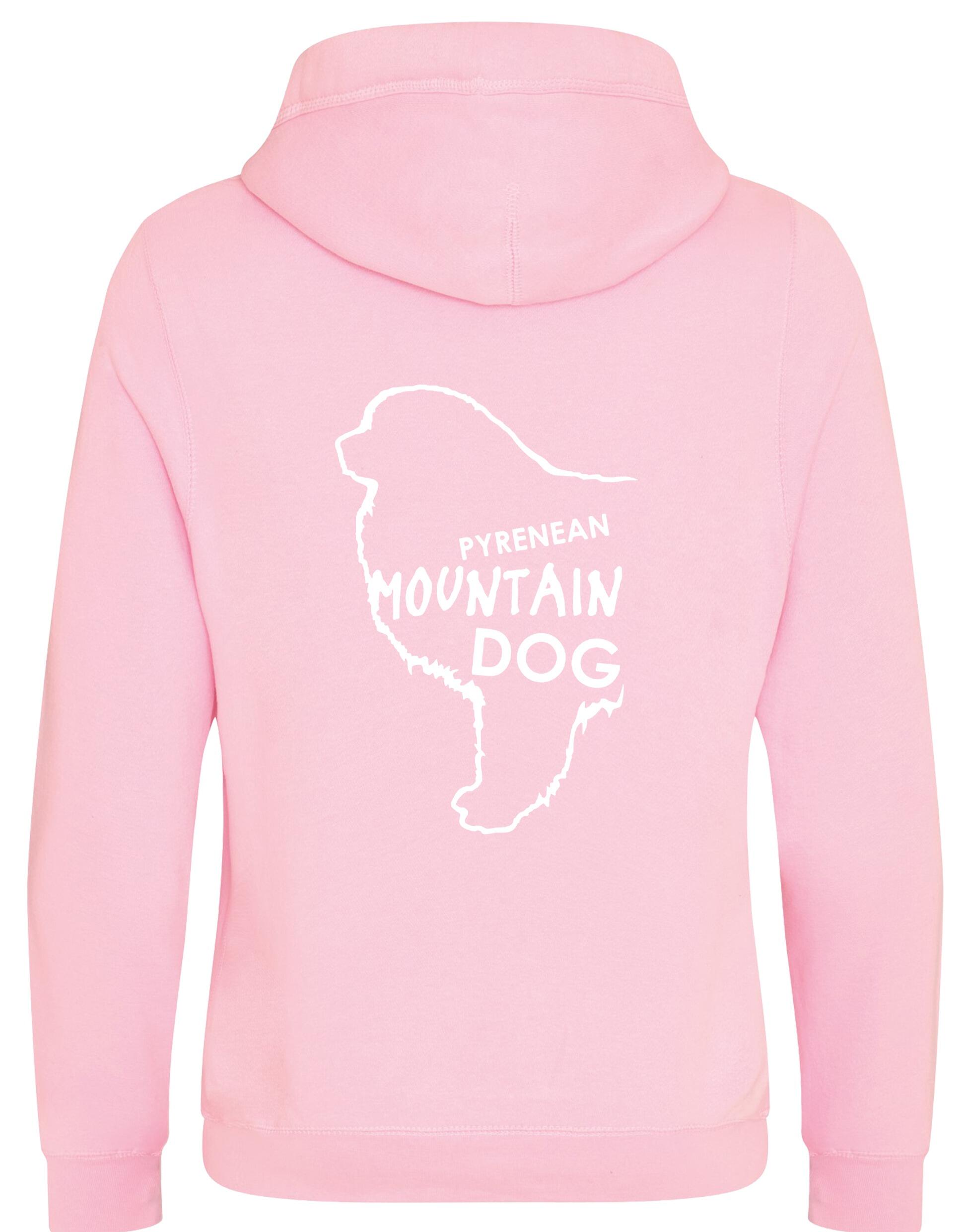 Unisex Pyrenean Mountain Dog Crossneck Pullover Hoodie featuring exclusive breed artwork, crafted from premium heavy-blend fabric with a cozy brushed fleece interior, a spacious kangaroo pocket, and a modern crossneck design for stylish, comfortable outdoor wear.