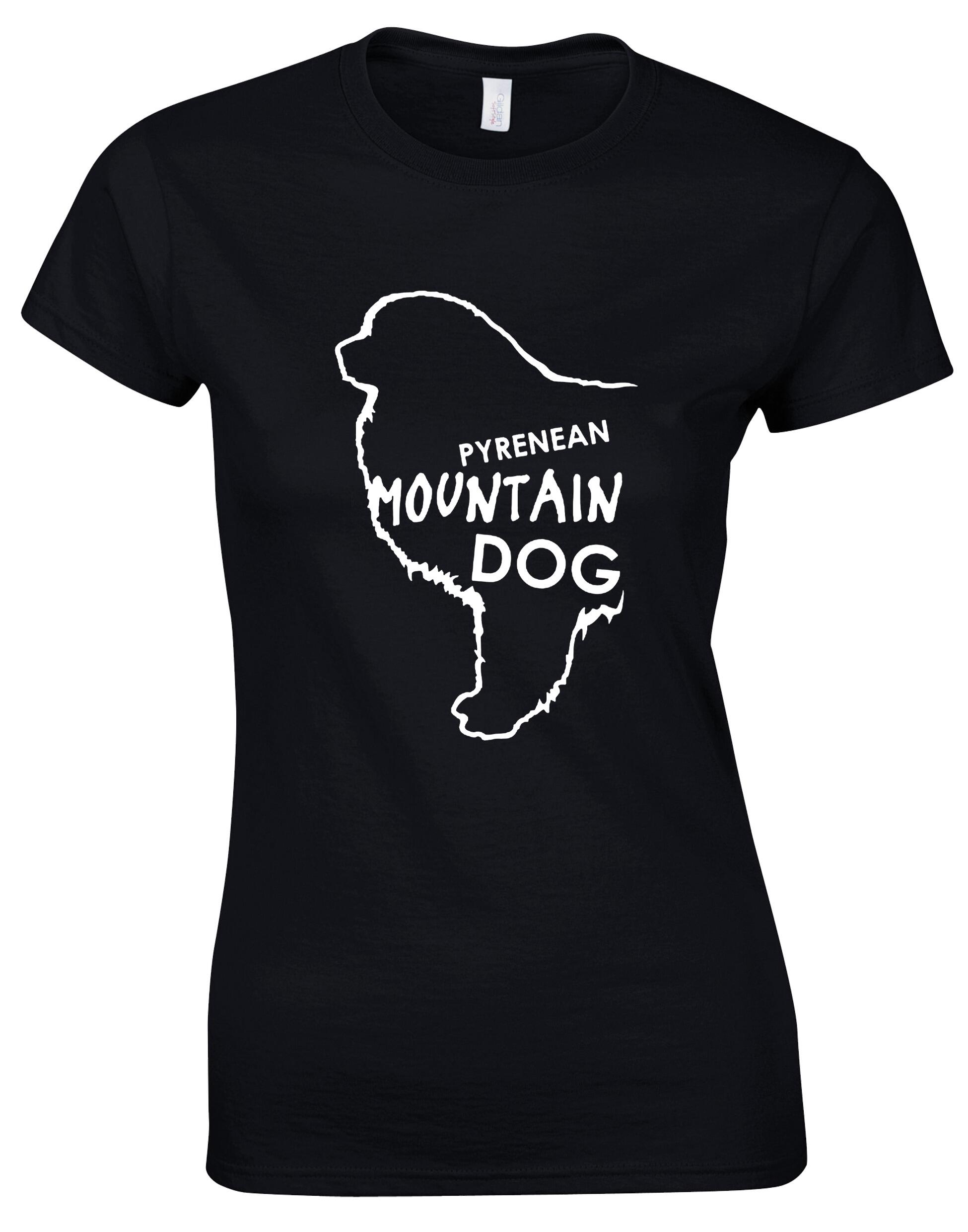 Female Roundneck T-shirt featuring exclusive Pyrenean Mountain Dog artwork, crafted from premium breathable cotton for all-day comfort and a flattering feminine fit, perfect for Pyrenean Mountain Dog enthusiasts.