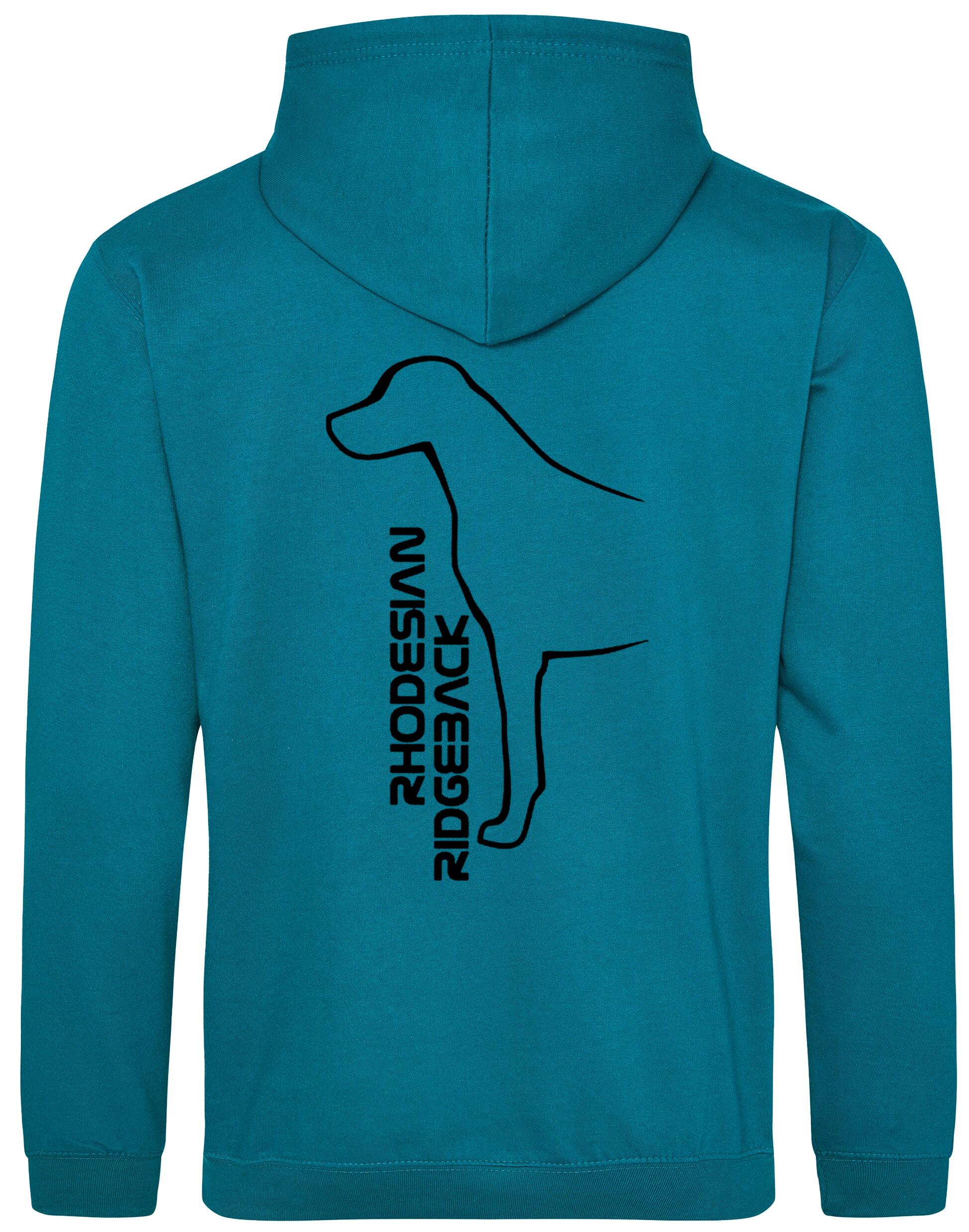 Rhodesian Ridgeback Design Pullover Hoodie featuring exclusive breed artwork, a soft fleece interior, and a heavy-blend fabric for warmth and style.
