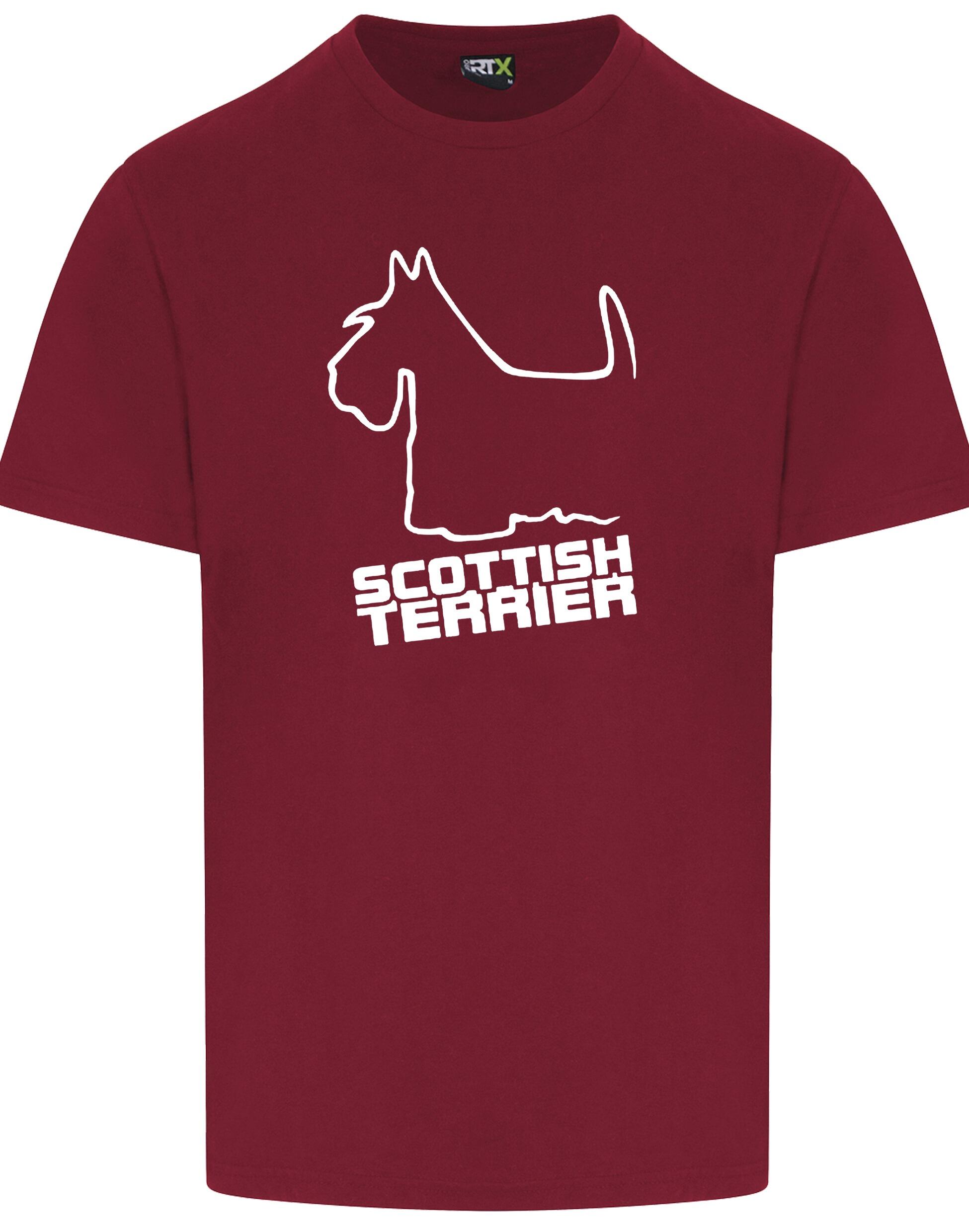 Scottish Terrier Unisex Roundneck T-shirt with exclusive breed graphic, breathable premium cotton fabric, and relaxed unisex fit.