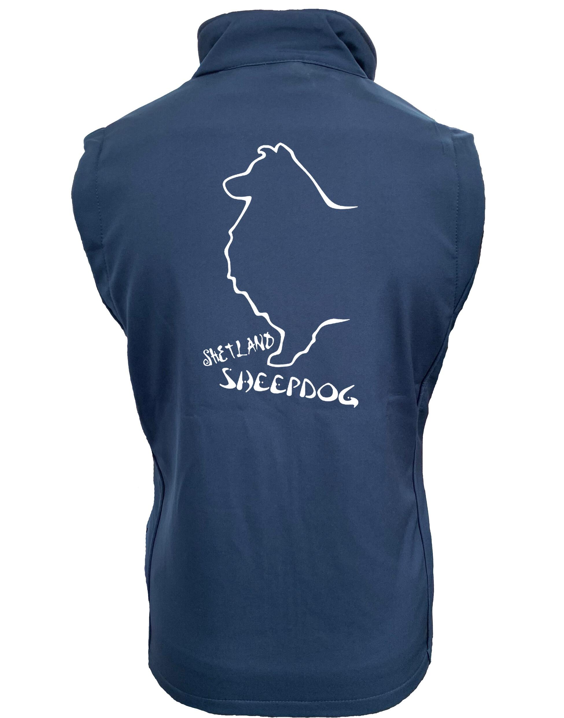 Unisex Softshell Jacket featuring exclusive Shetland Sheepdog graphic design.