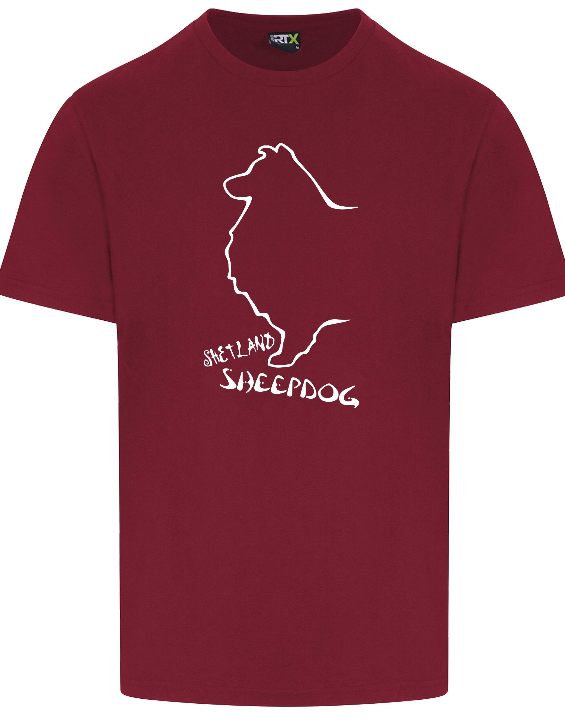 Unisex Roundneck T-shirt featuring exclusive Shetland Sheepdog graphic design