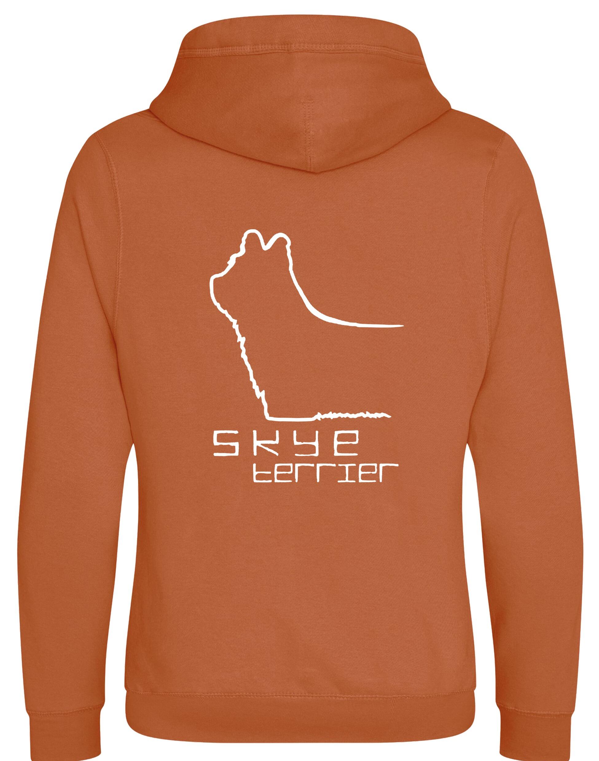 Unisex crossneck pullover hoodie with exclusive Skye Terrier artwork on the back, brushed fleece lining, and a spacious kangaroo pocket. A warm, stylish choice for Skye Terrier enthusiasts and perfect for casual wear or dog events.