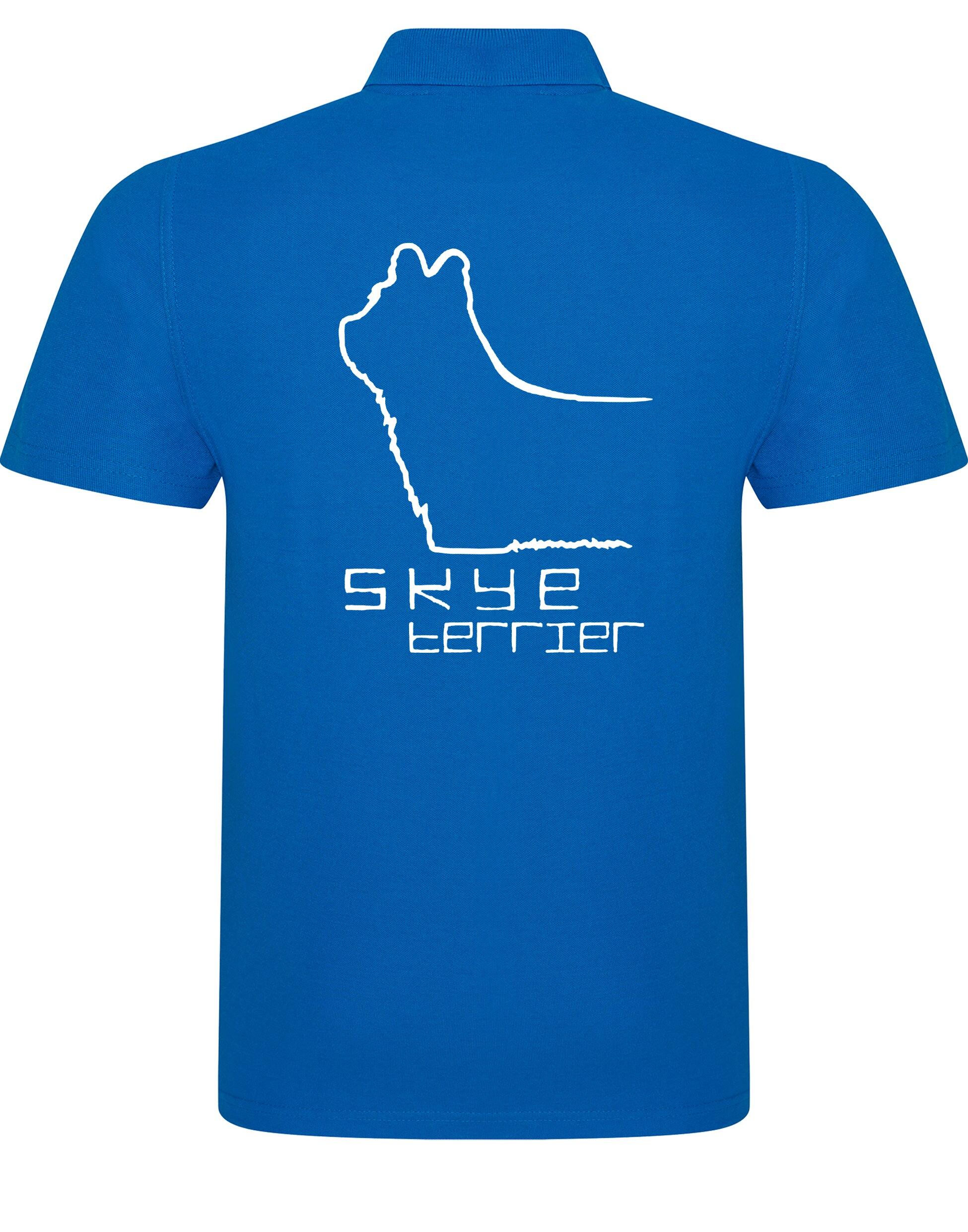 Unisex cotton polo with Skye Terrier design on the back. Soft, breathable fabric and a relaxed fit make it ideal for dog lovers attending events, enjoying walks, or lounging in comfort.