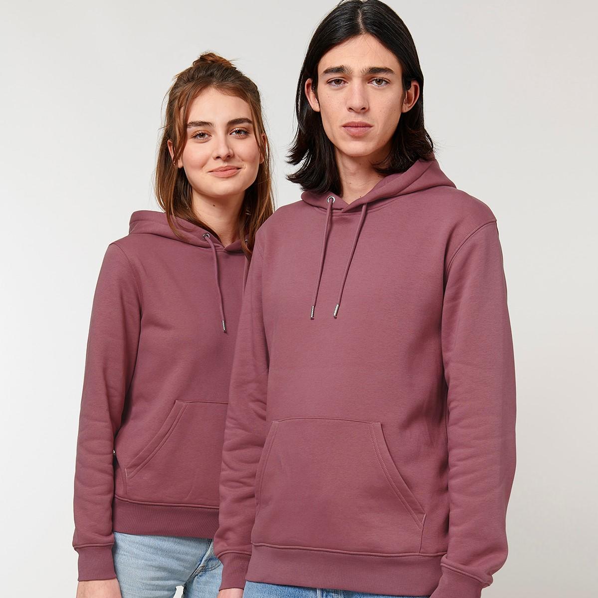 mauve hoodie couple