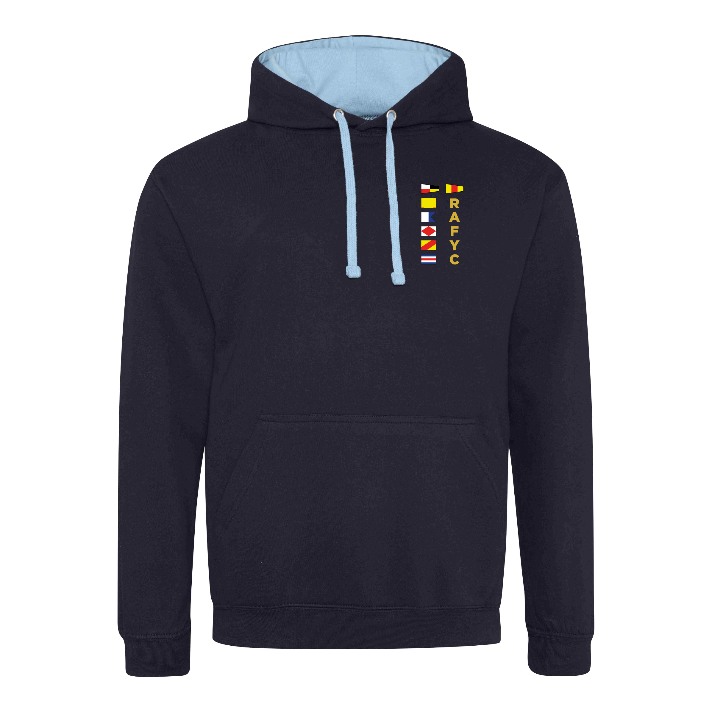 RAFYC - JH003 AWDis Varsity Hoodie up to 3XL 90th Ann logo