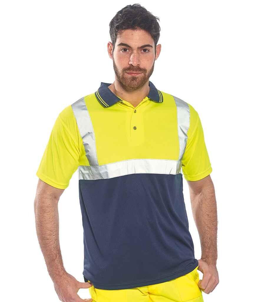 PW062 (S479) Portwest Hi-Vis Two Tone Polo Shirt MODEL