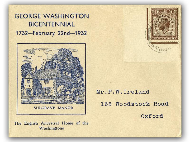 1932 George Washington Bicentenary, Birthday cover