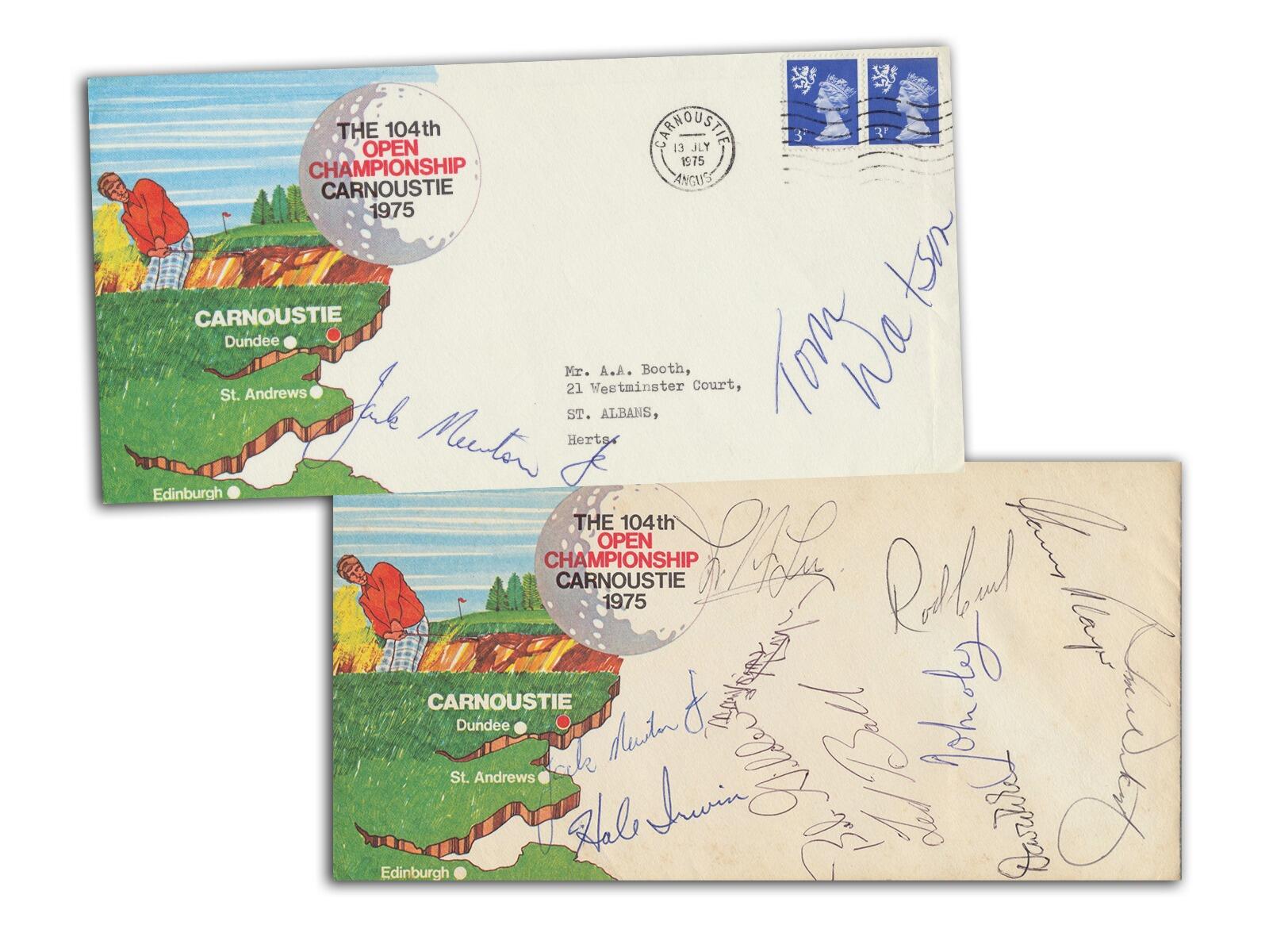 Tom Watson & Jack Newton | 1975 Open Championship Multi-Signed Covers
