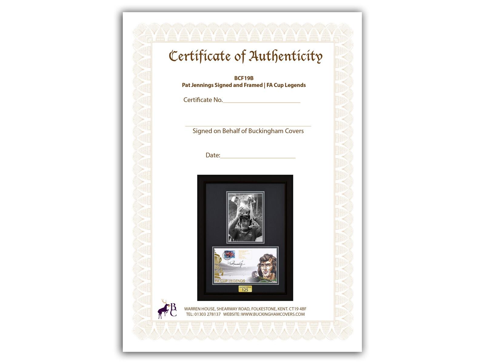 Pat Jennings Signed Black Frame - Arsenal