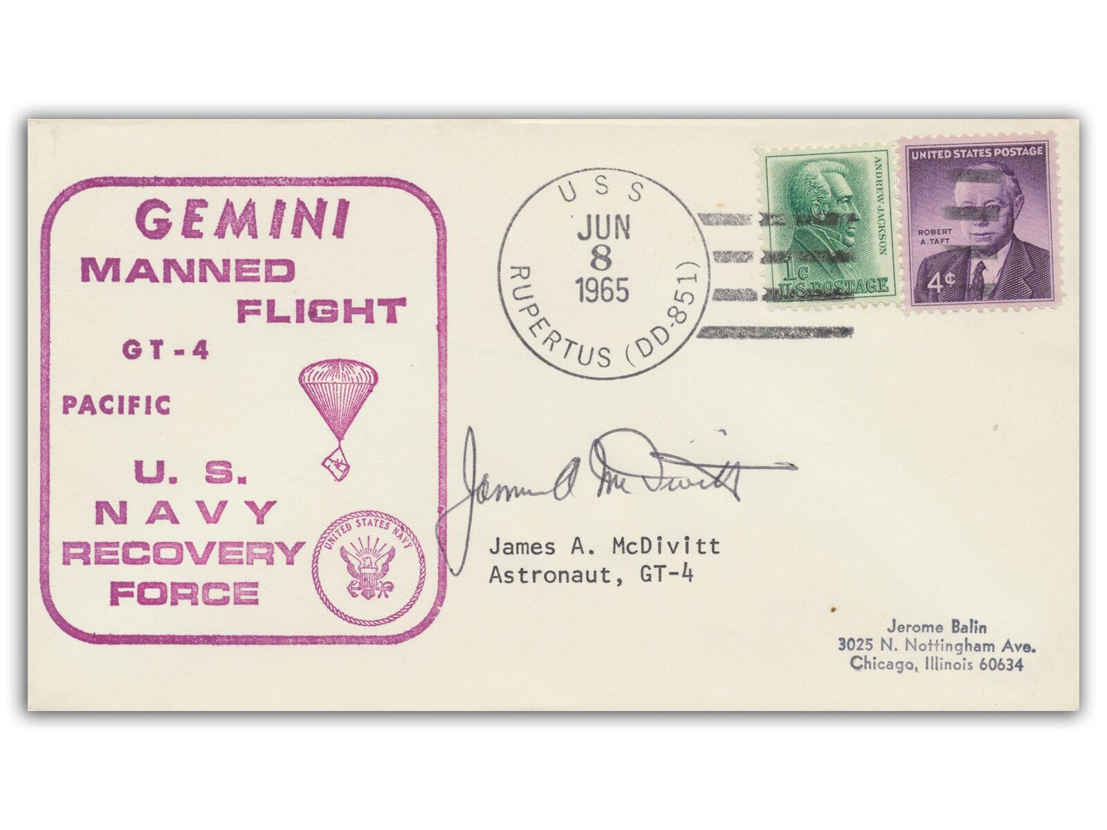 James McDivitt Autograph | Apollo 9 Astronaut