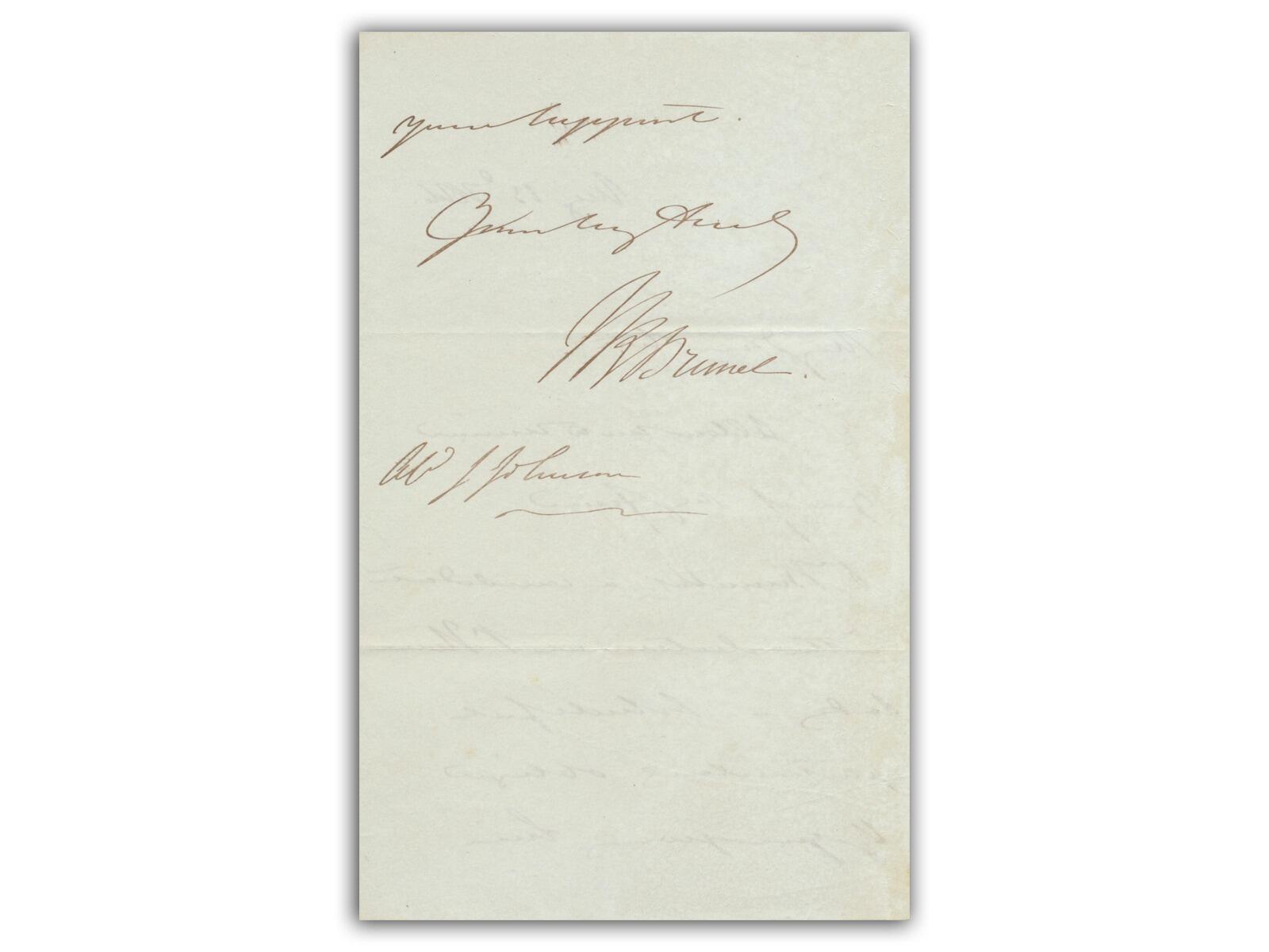 Isambard Kingdom Brunel Autograph | Industrial Revolution Engineer
