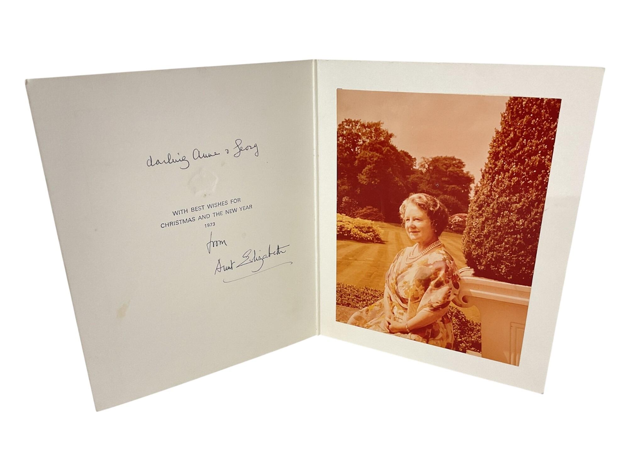 Queen Mother Autograph | 1973 Christmas Card