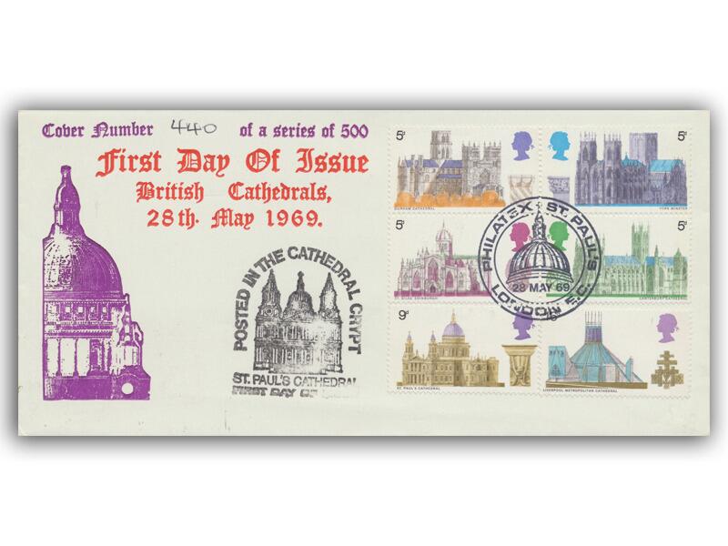 1969 Cathedrals, St Pauls postmark, Superia Stamp Cover